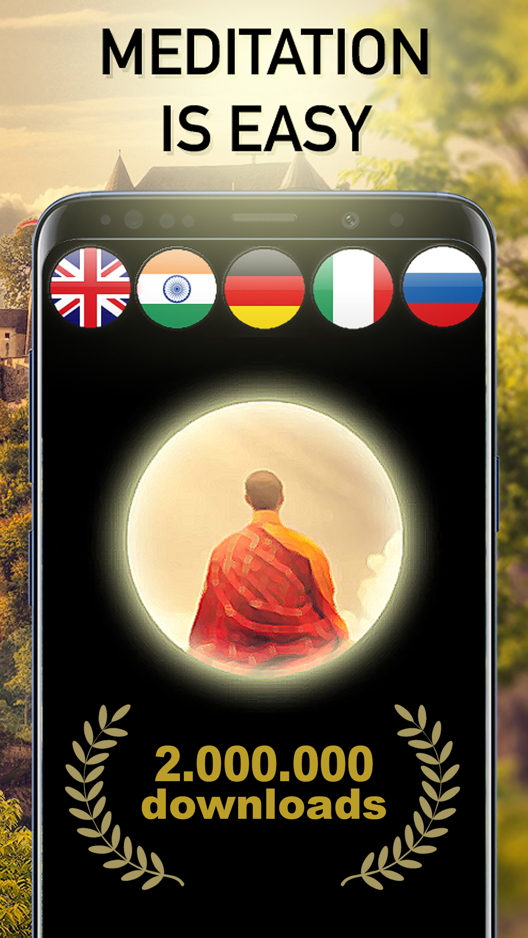 اسکرین شات 1 برنامه Meditation Plus: music, relax