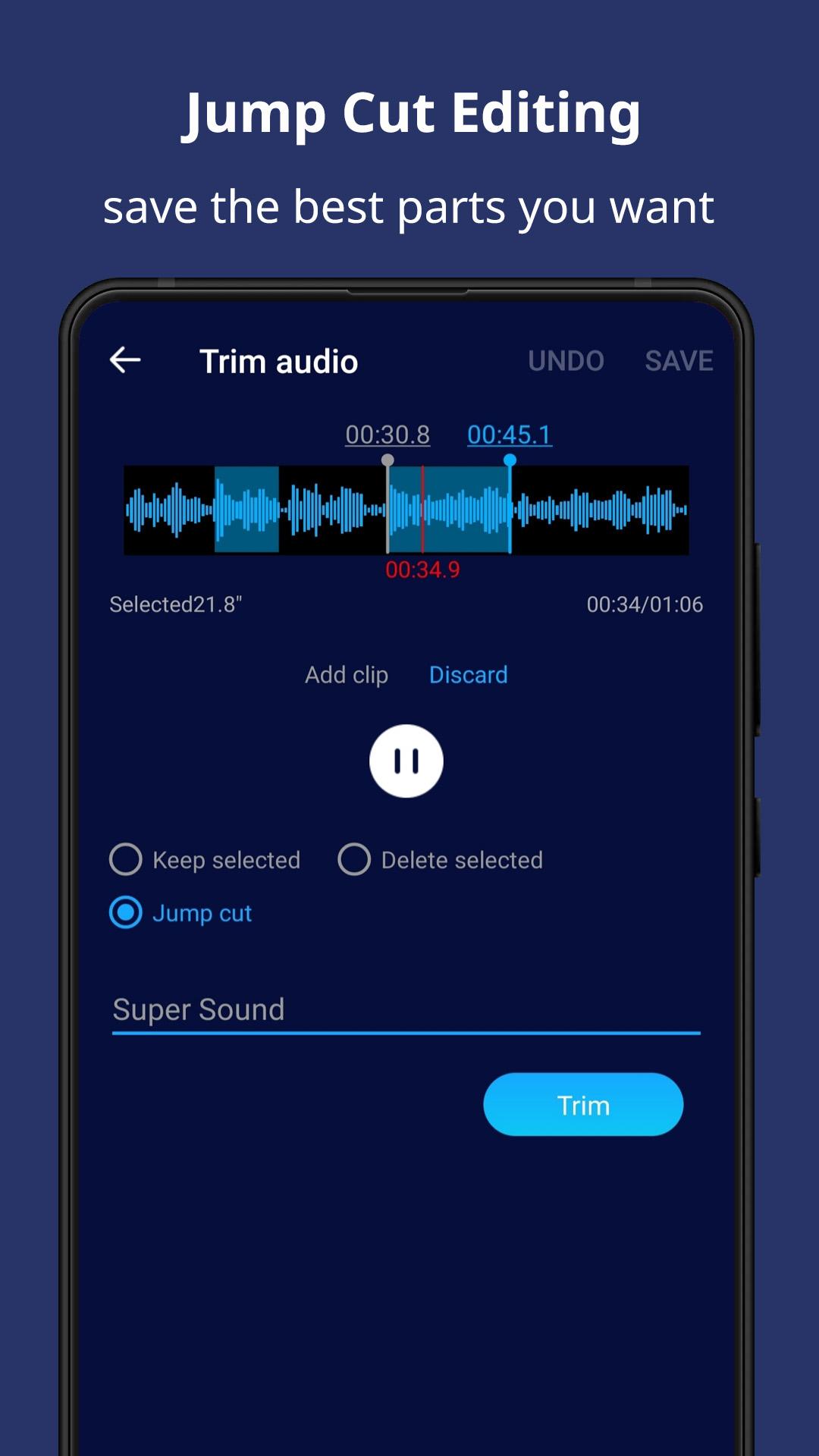 اسکرین شات 4 برنامه Music Audio Editor, MP3 Cutter