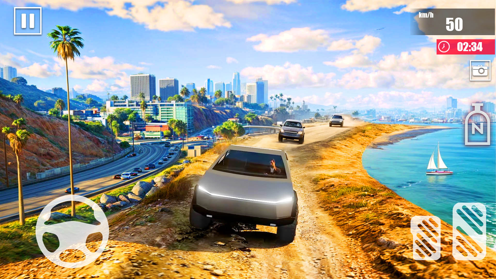 اسکرین شات 2 بازی CyberTruck Simulator : Offroad