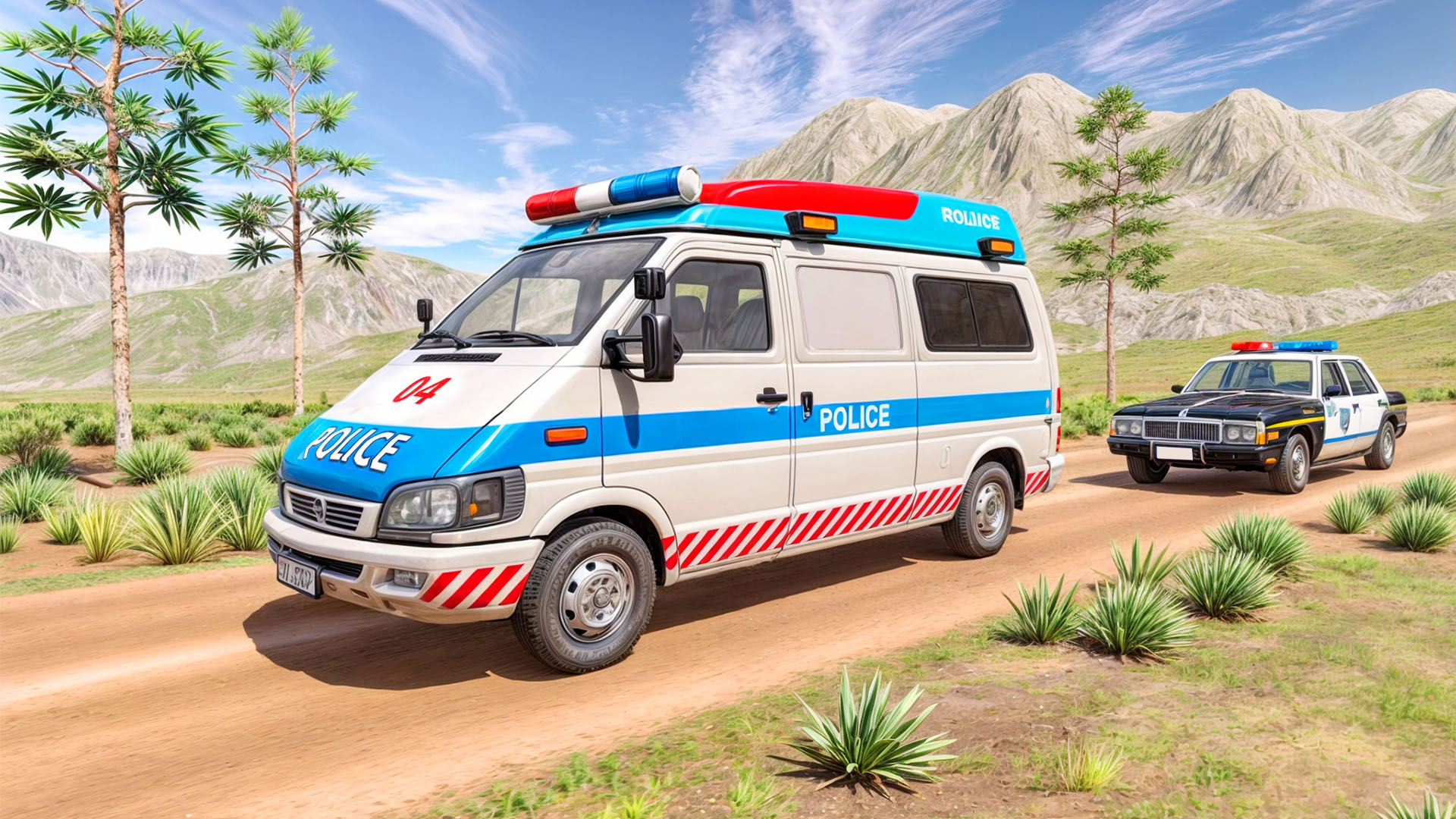 اسکرین شات 4 برنامه Van Driving - Police Van Games