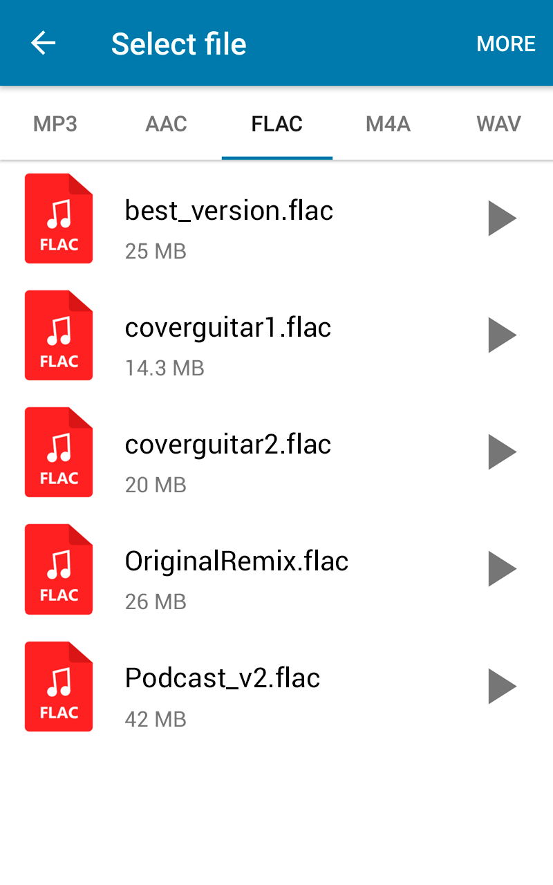 اسکرین شات 6 برنامه MP3 Converter Edit Music files