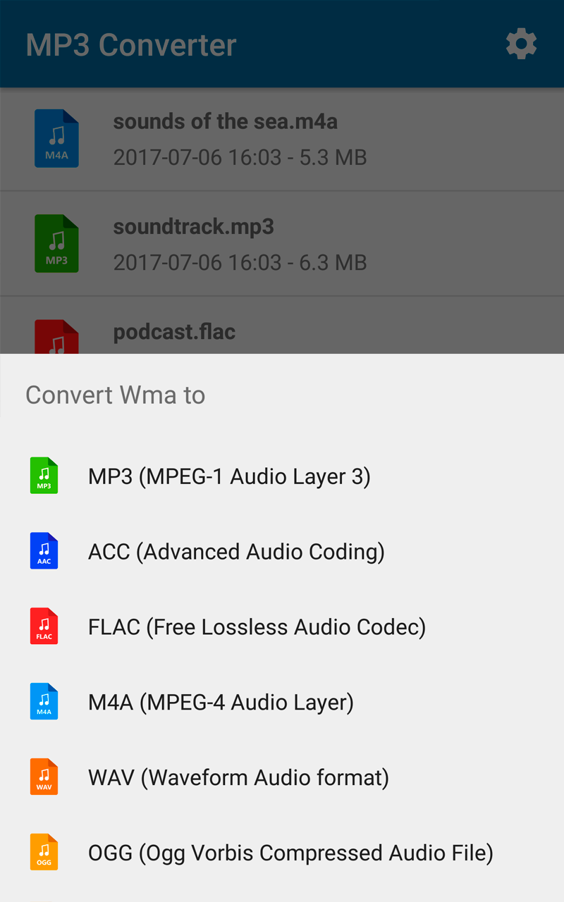 اسکرین شات 2 برنامه MP3 Converter Edit Music files