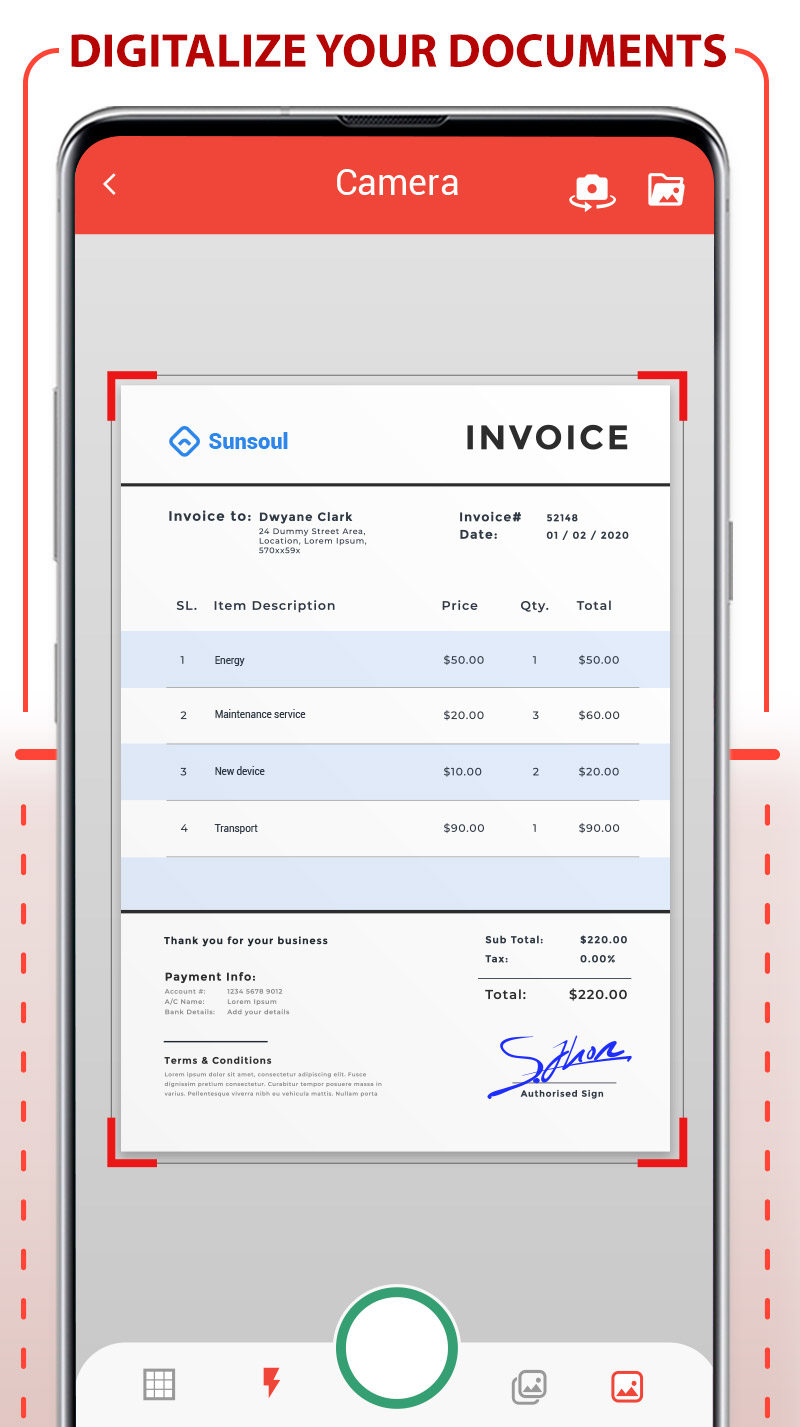 اسکرین شات 1 برنامه PDF Scanner Scan files & notes