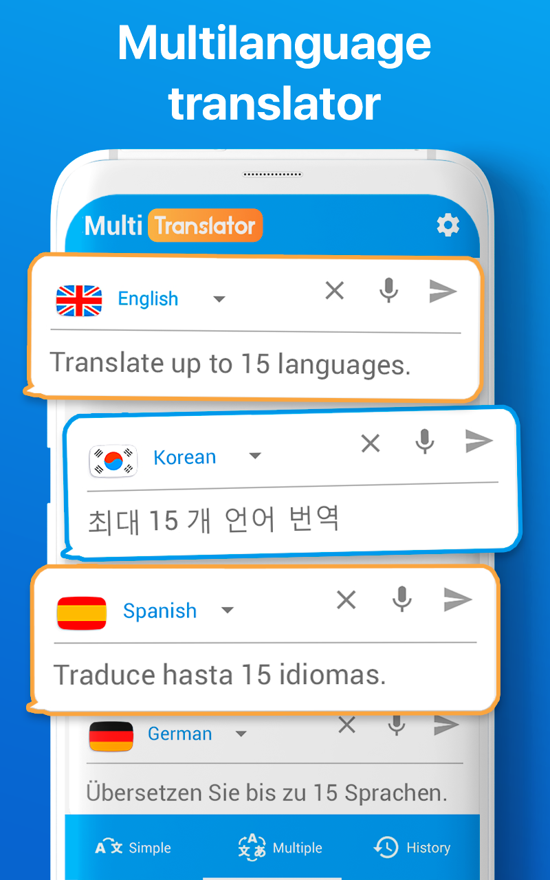 اسکرین شات 2 برنامه Multi language Translator Text