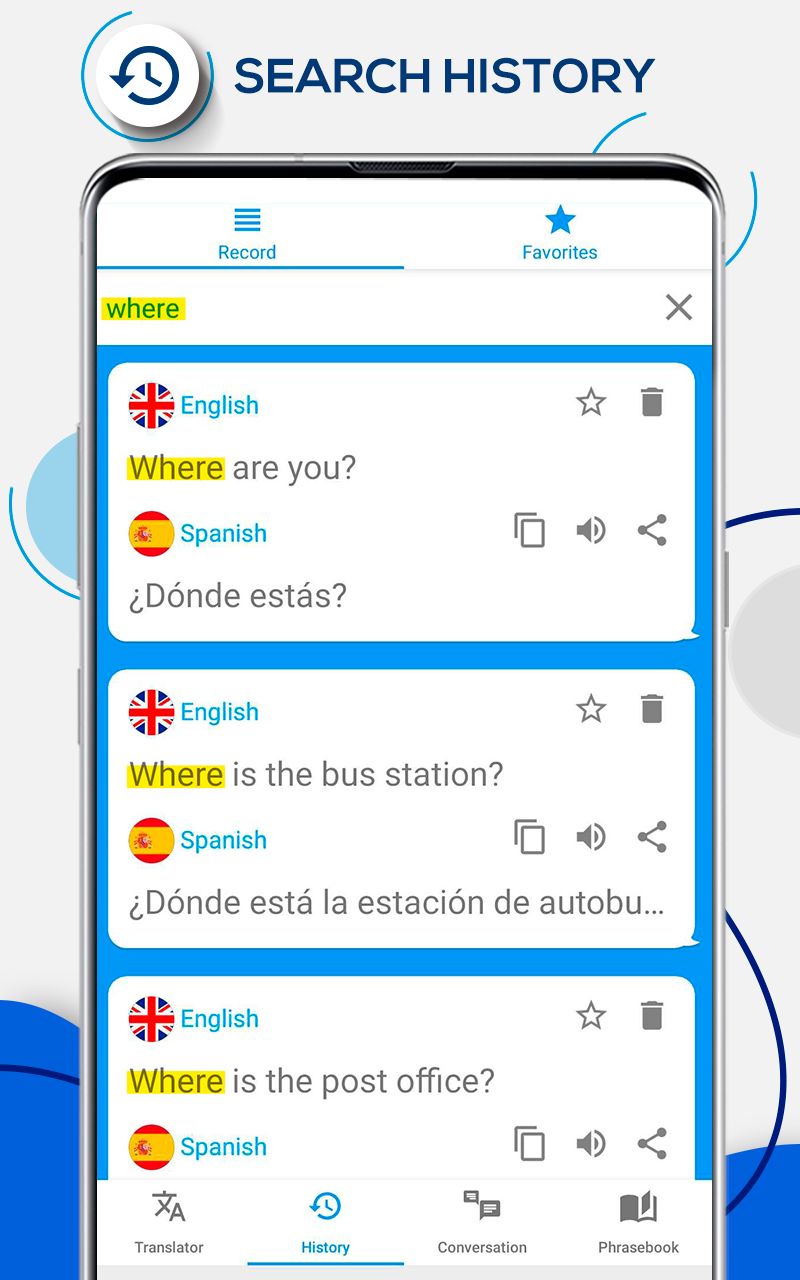 اسکرین شات 3 برنامه Translator - Fast and Easy