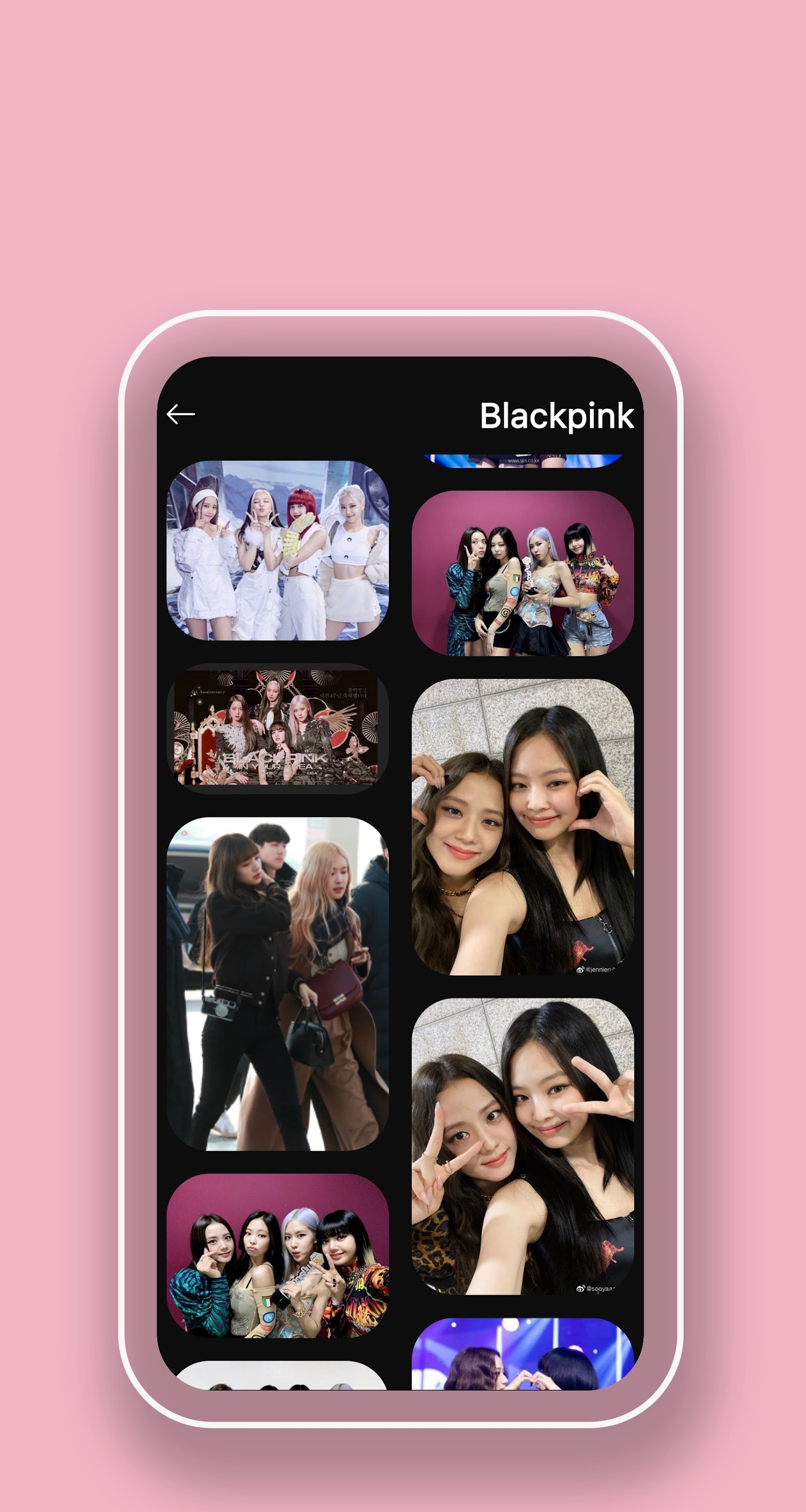 اسکرین شات برنامه Blackpink Wallpaper HD 4K 3