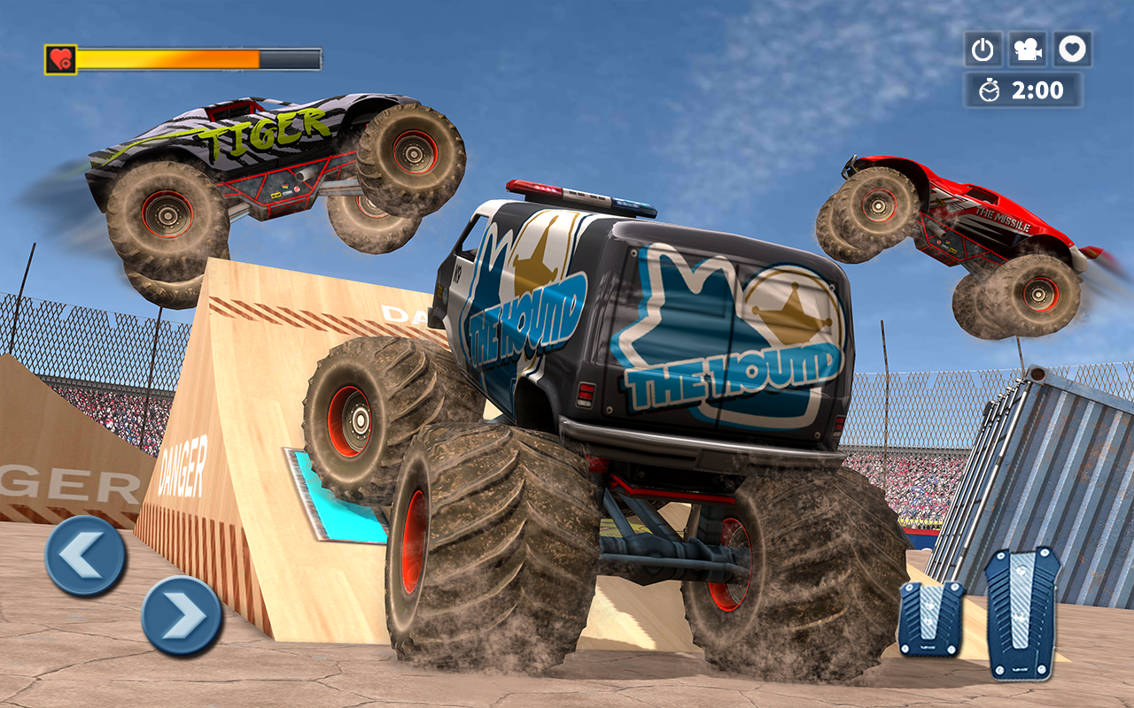 اسکرین شات 2 برنامه Monster Truck Car Crash Game