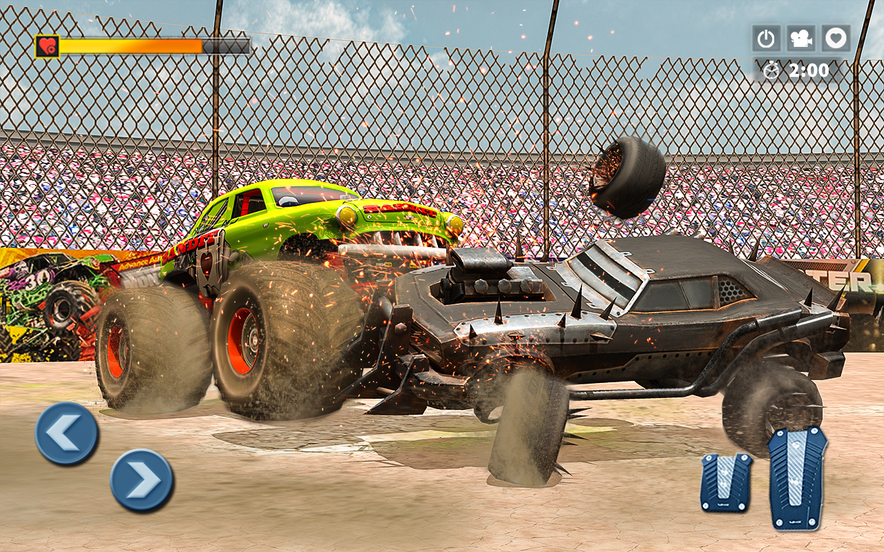 اسکرین شات 1 برنامه Monster Truck Car Crash Game