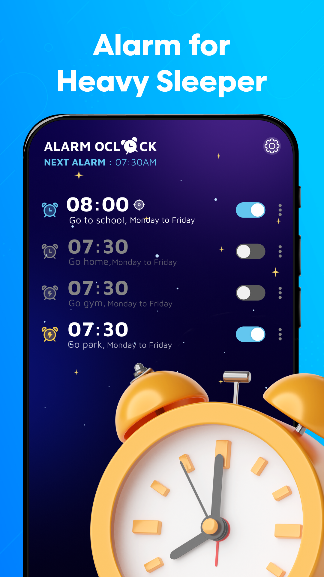 اسکرین شات 1 برنامه Alarmy: Alarm - Timer Clock