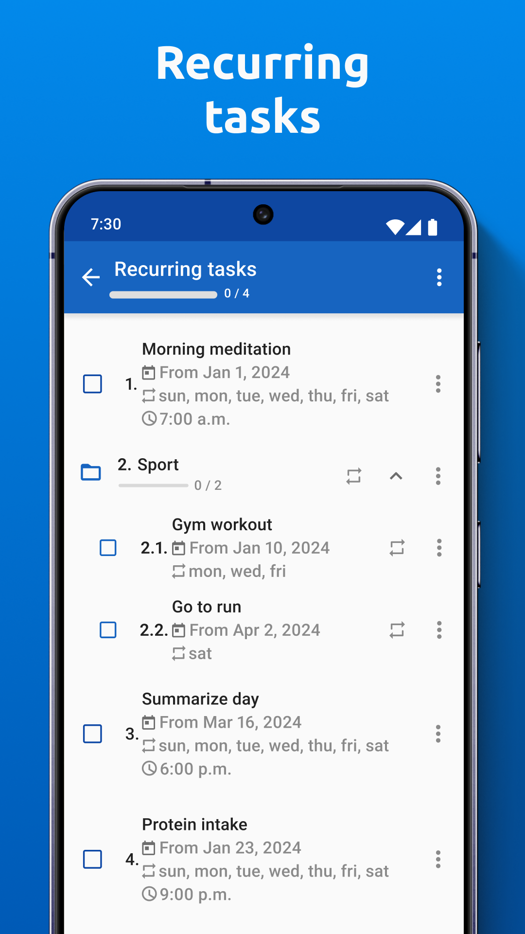 اسکرین شات 4 برنامه My Daily Planner: To-Do List
