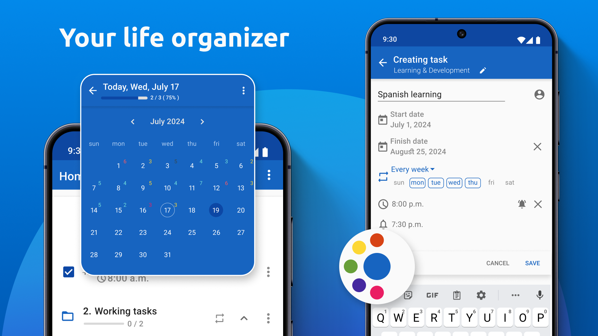اسکرین شات 6 برنامه My Daily Planner: To-Do List