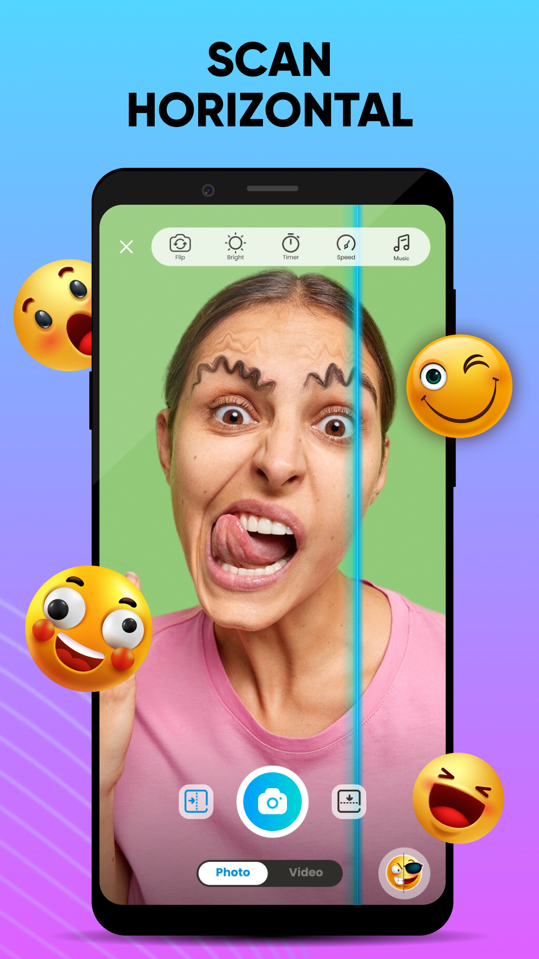 اسکرین شات 2 برنامه Time Warp Scan - Face Scan