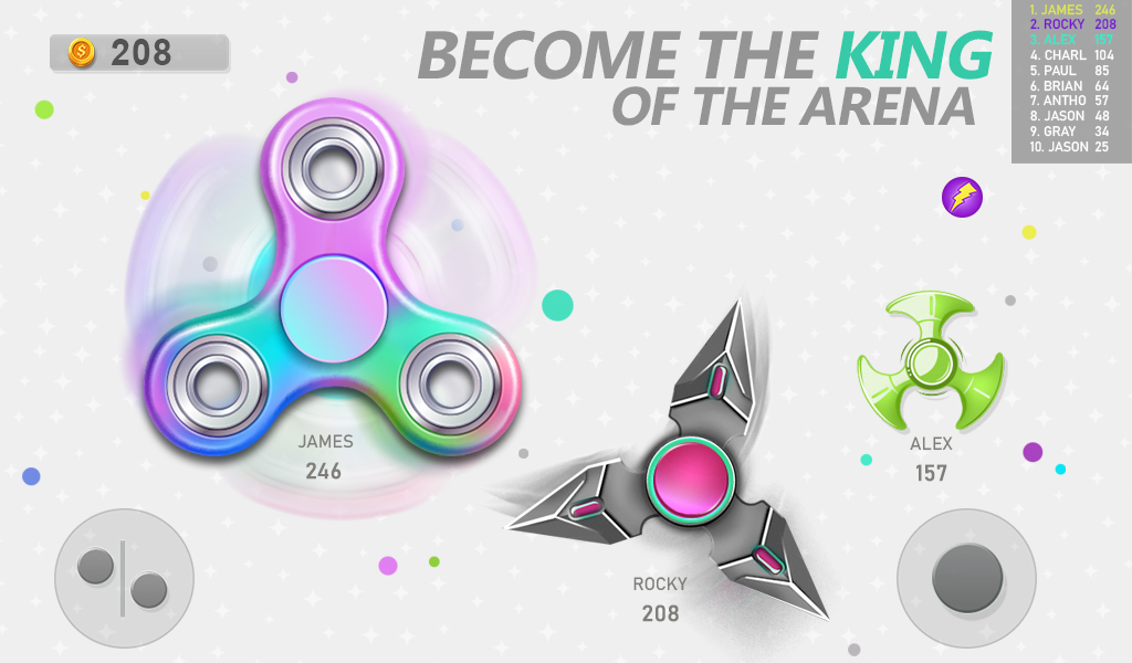 اسکرین شات بازی Realtime Fidget Spinner Games 2