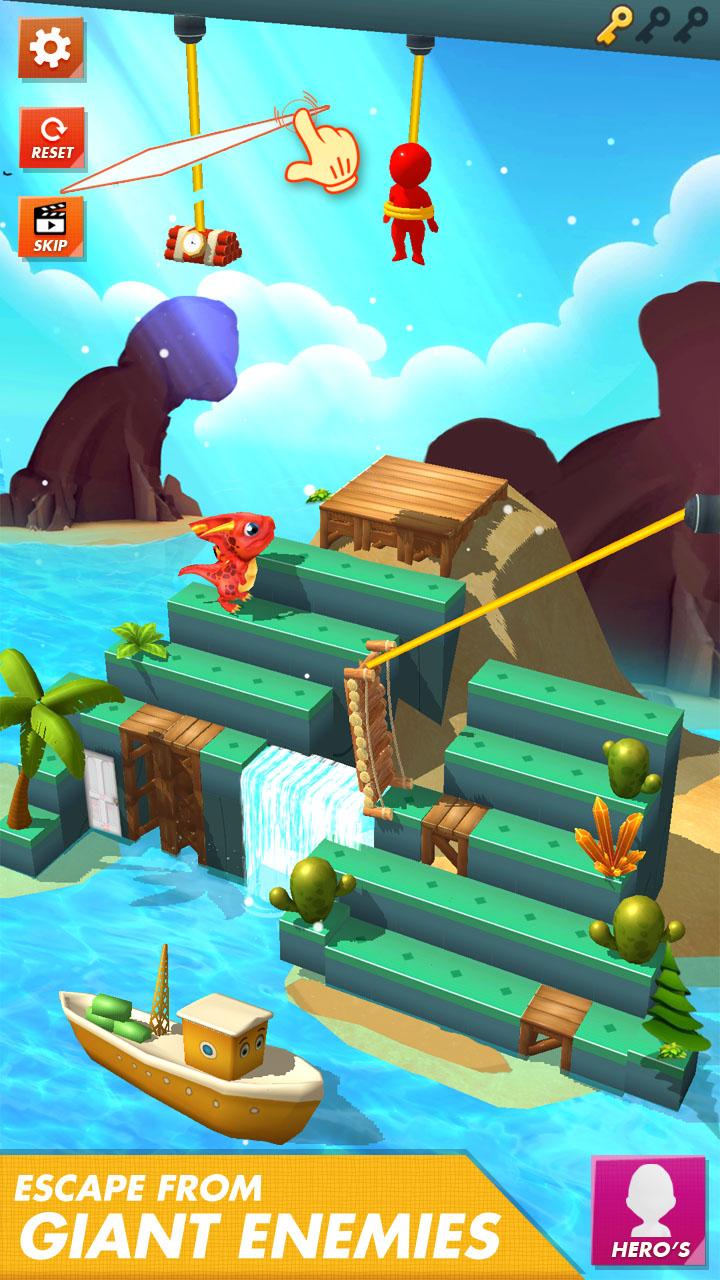 اسکرین شات 2 بازی Rope Cut - Rescue Hero