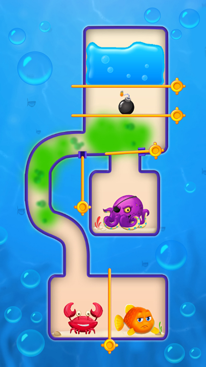 اسکرین شات 4 بازی Save the Fish - Pull the Pin Game