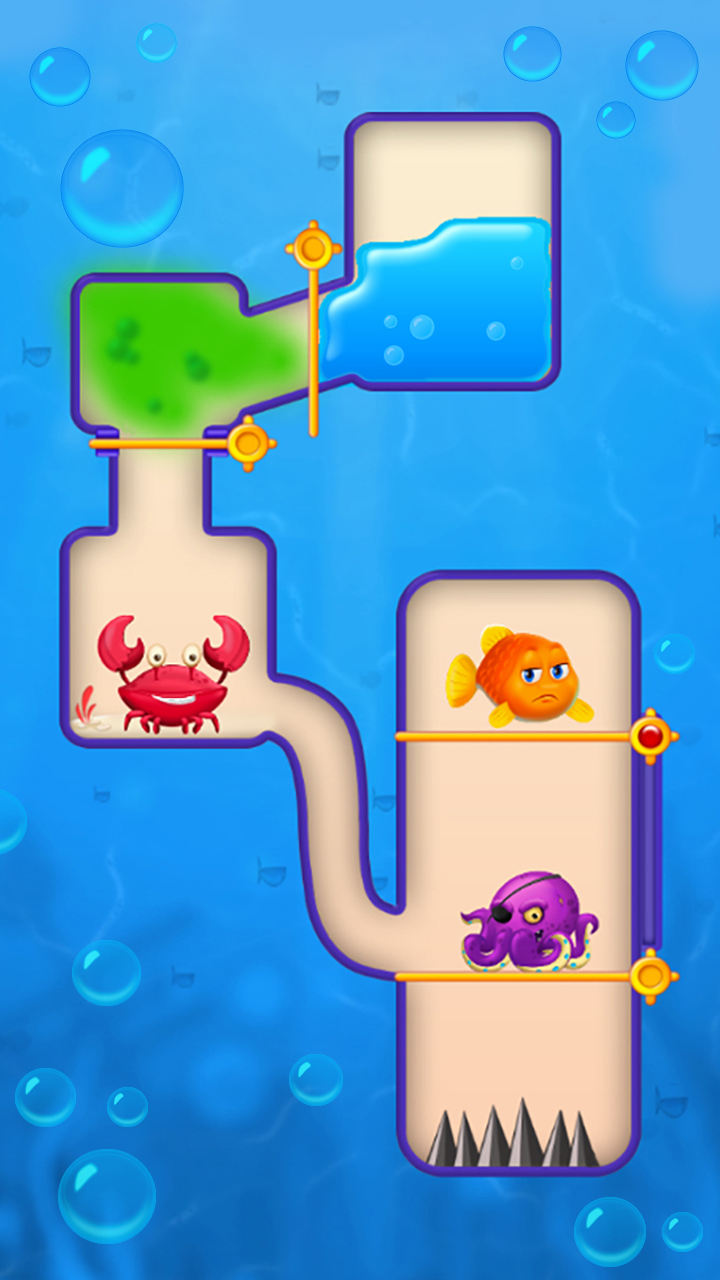 اسکرین شات 3 بازی Save the Fish - Pull the Pin Game