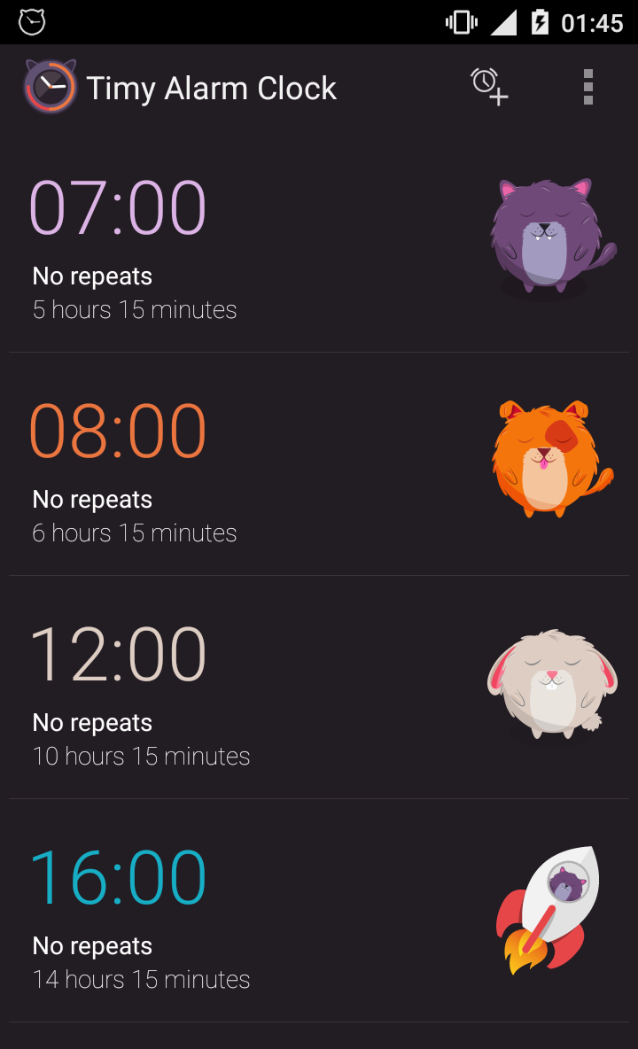 اسکرین شات 1 برنامه Alarm clock
