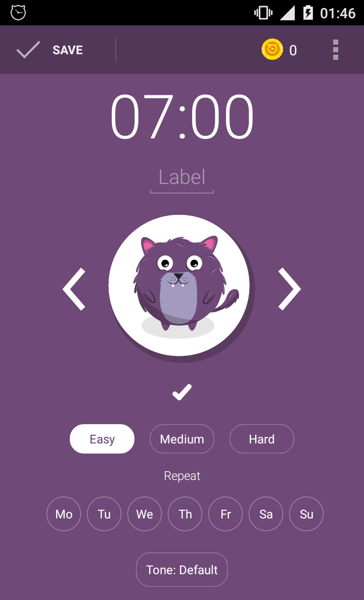 اسکرین شات 2 برنامه Alarm clock