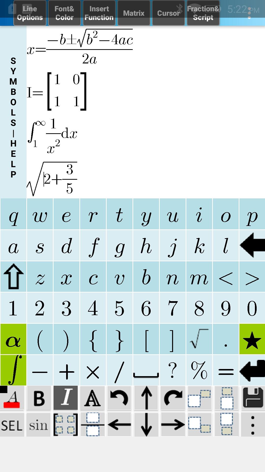 اسکرین شات 2 برنامه Equation Editor and Q&A Forum