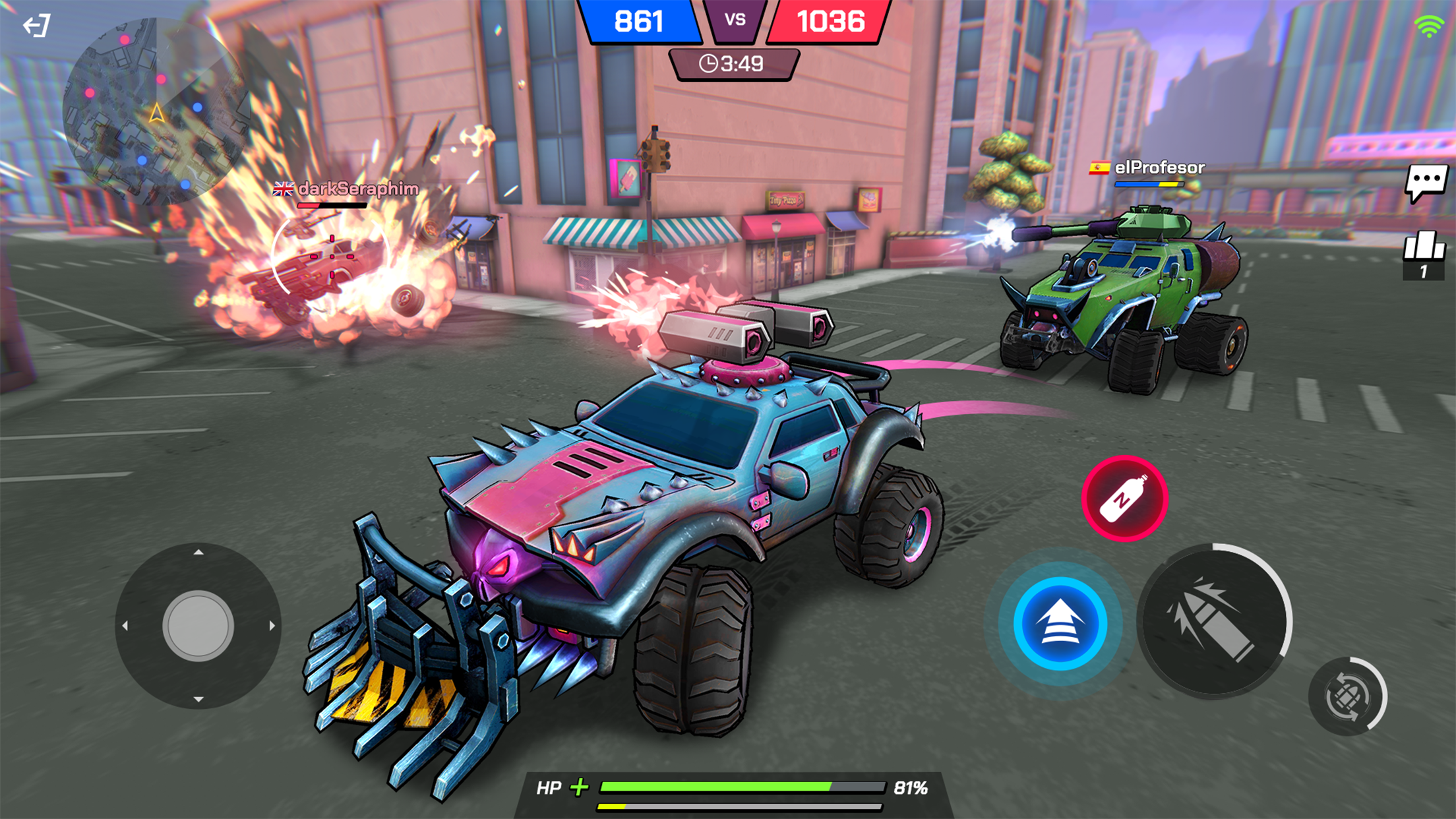 اسکرین شات 3 بازی Battle Cars: Nitro PvP Shooter
