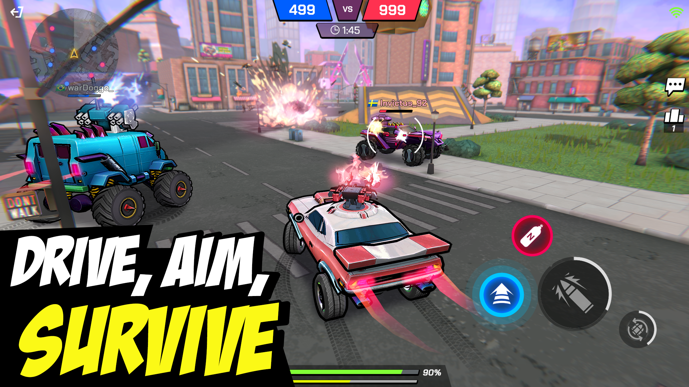 اسکرین شات 1 بازی Battle Cars: Nitro PvP Shooter