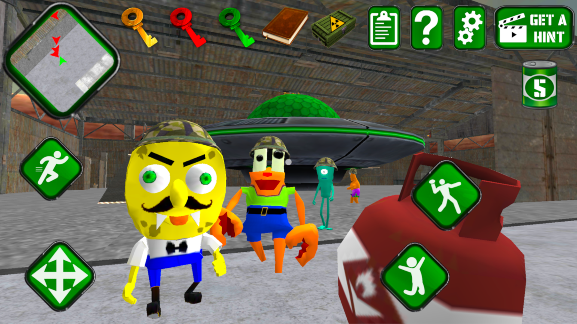 اسکرین شات 3 بازی Sponge Area 51. Neighbor Alien
