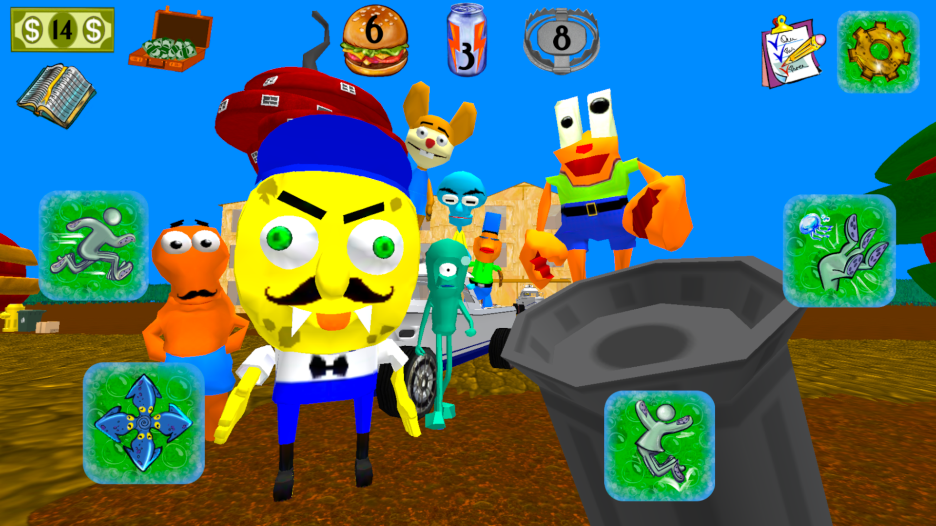 اسکرین شات 3 بازی Sponge Neighbor Escape 3D