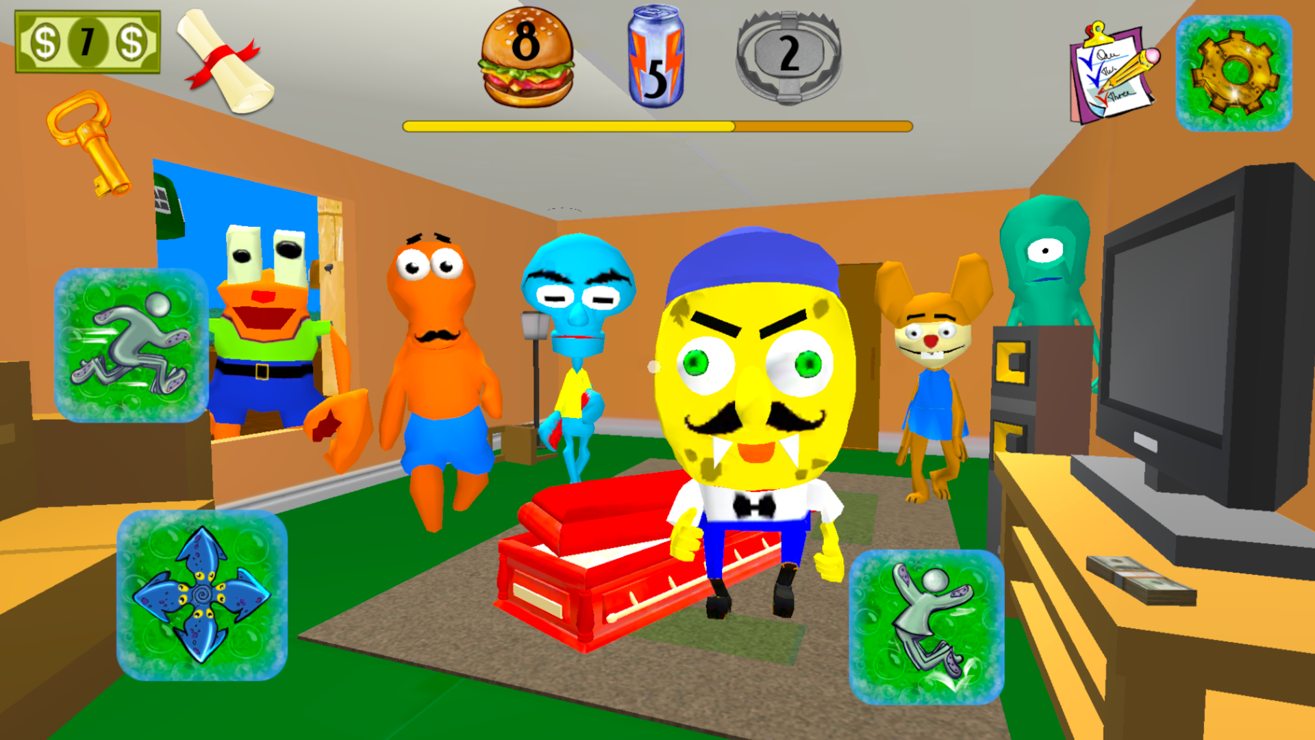 اسکرین شات 4 بازی Sponge Neighbor Escape 3D