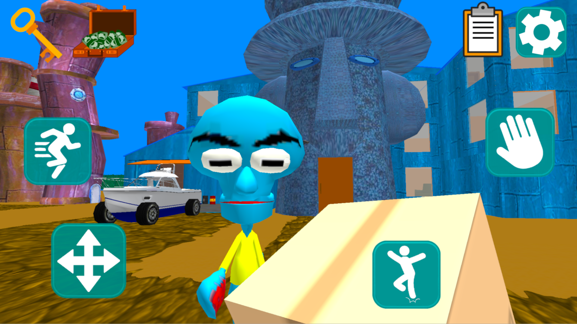 اسکرین شات 1 بازی Squid Neighbor. Sponge Escape