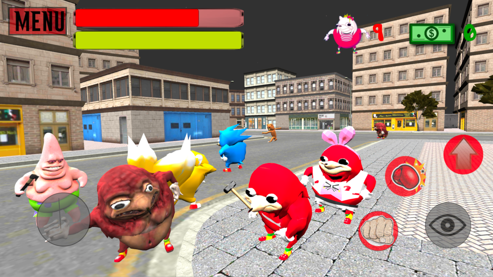 اسکرین شات 1 بازی Ugandan Simulator. Knuckles 3D