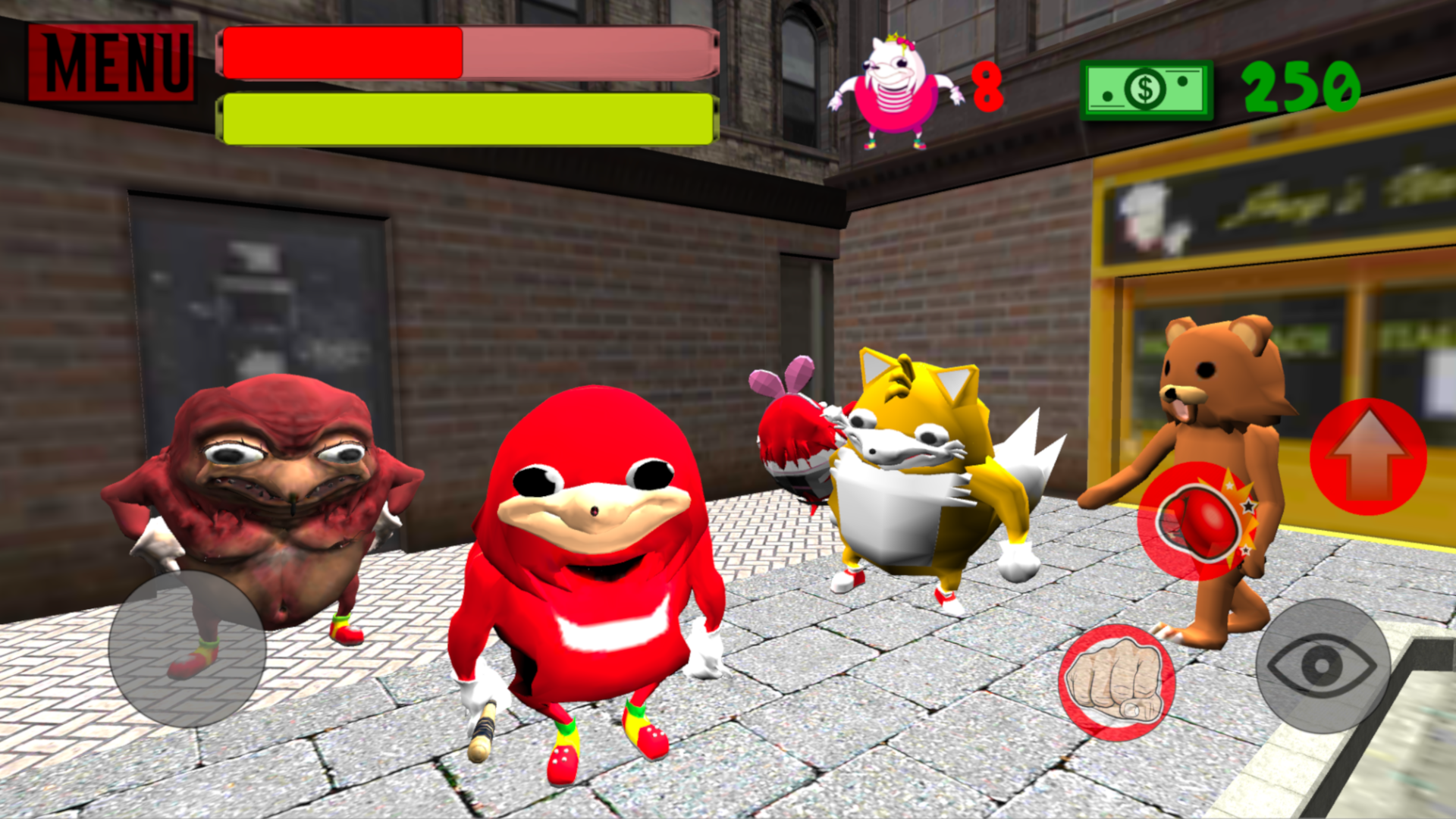 اسکرین شات 6 بازی Ugandan Simulator. Knuckles 3D