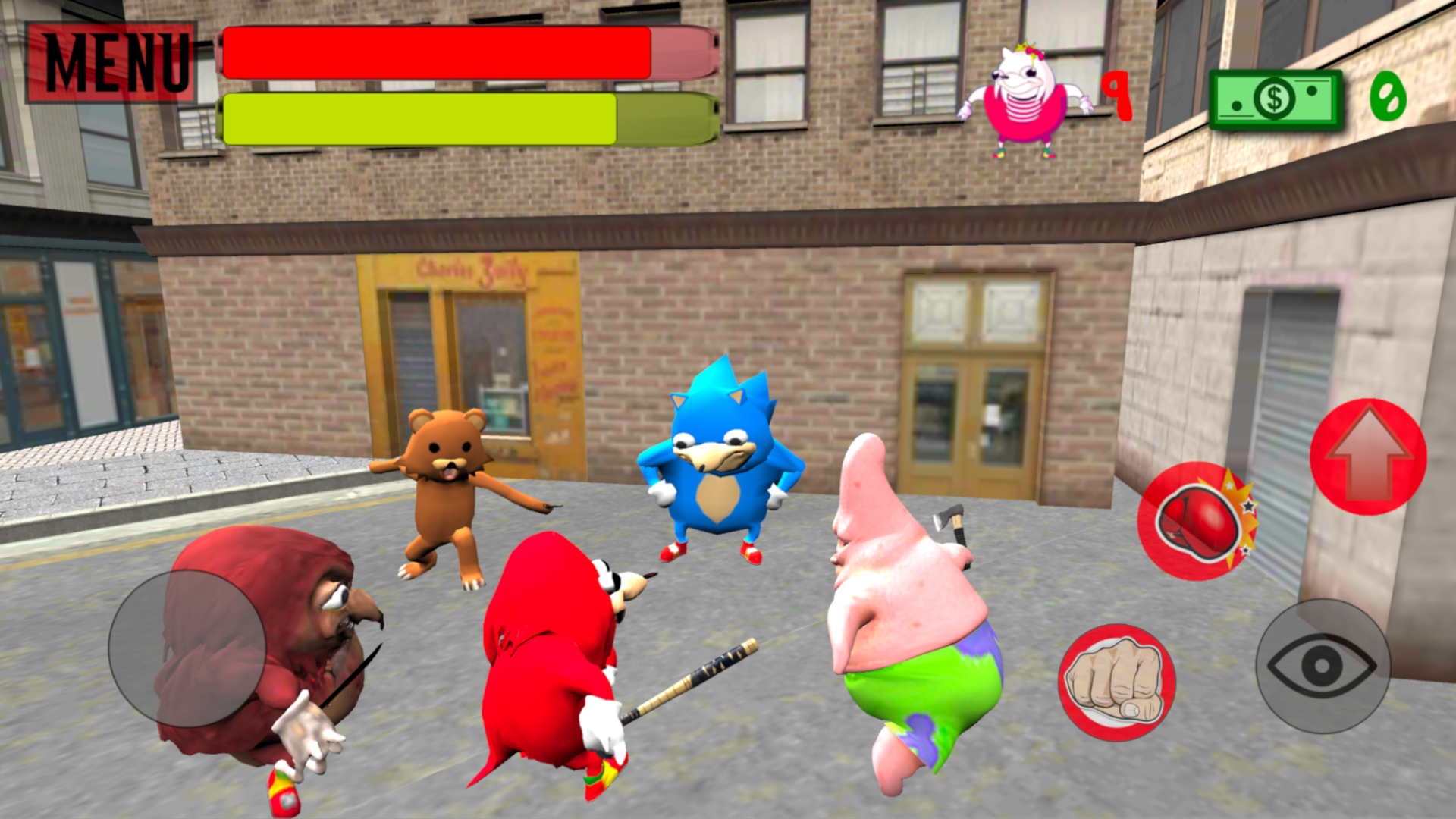 اسکرین شات 2 بازی Ugandan Simulator. Knuckles 3D