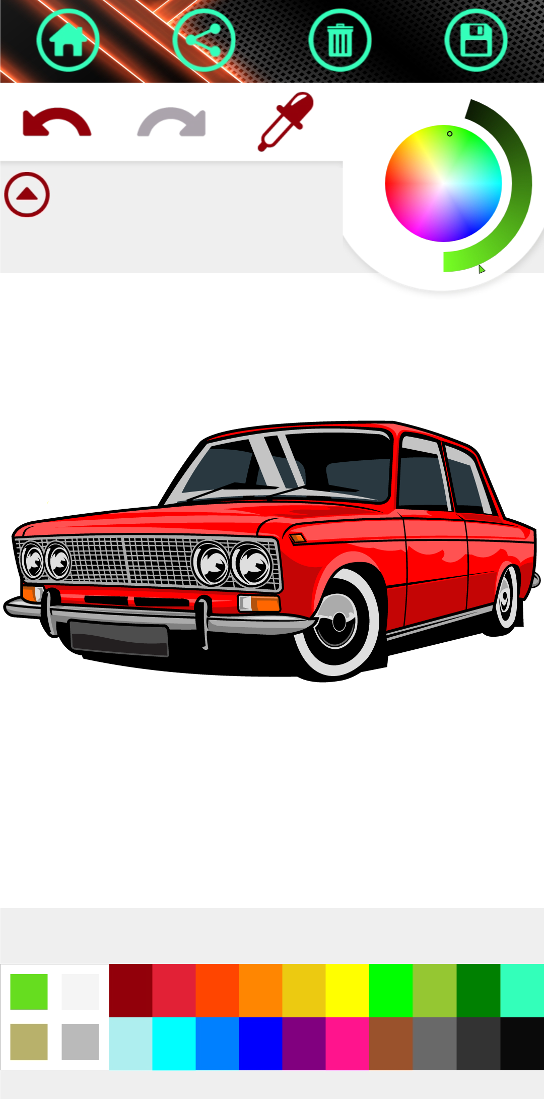 اسکرین شات 7 بازی Car Coloring Book - Car Paint