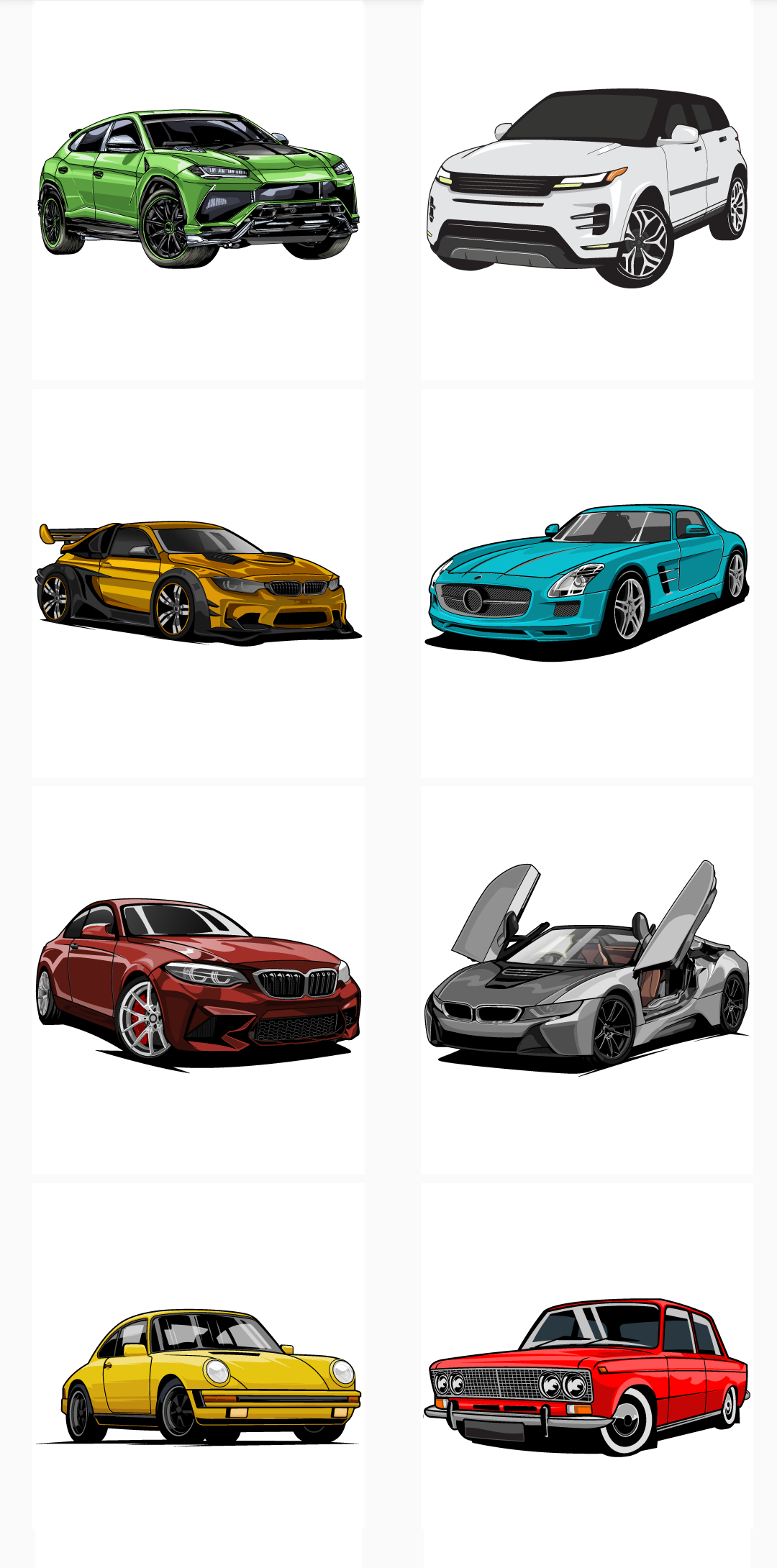 اسکرین شات 2 بازی Car Coloring Book - Car Paint