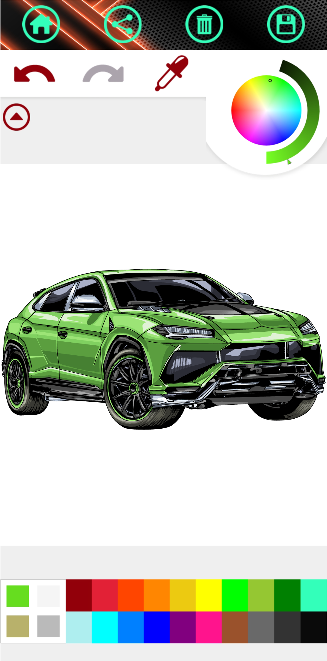 اسکرین شات 1 بازی Car Coloring Book - Car Paint