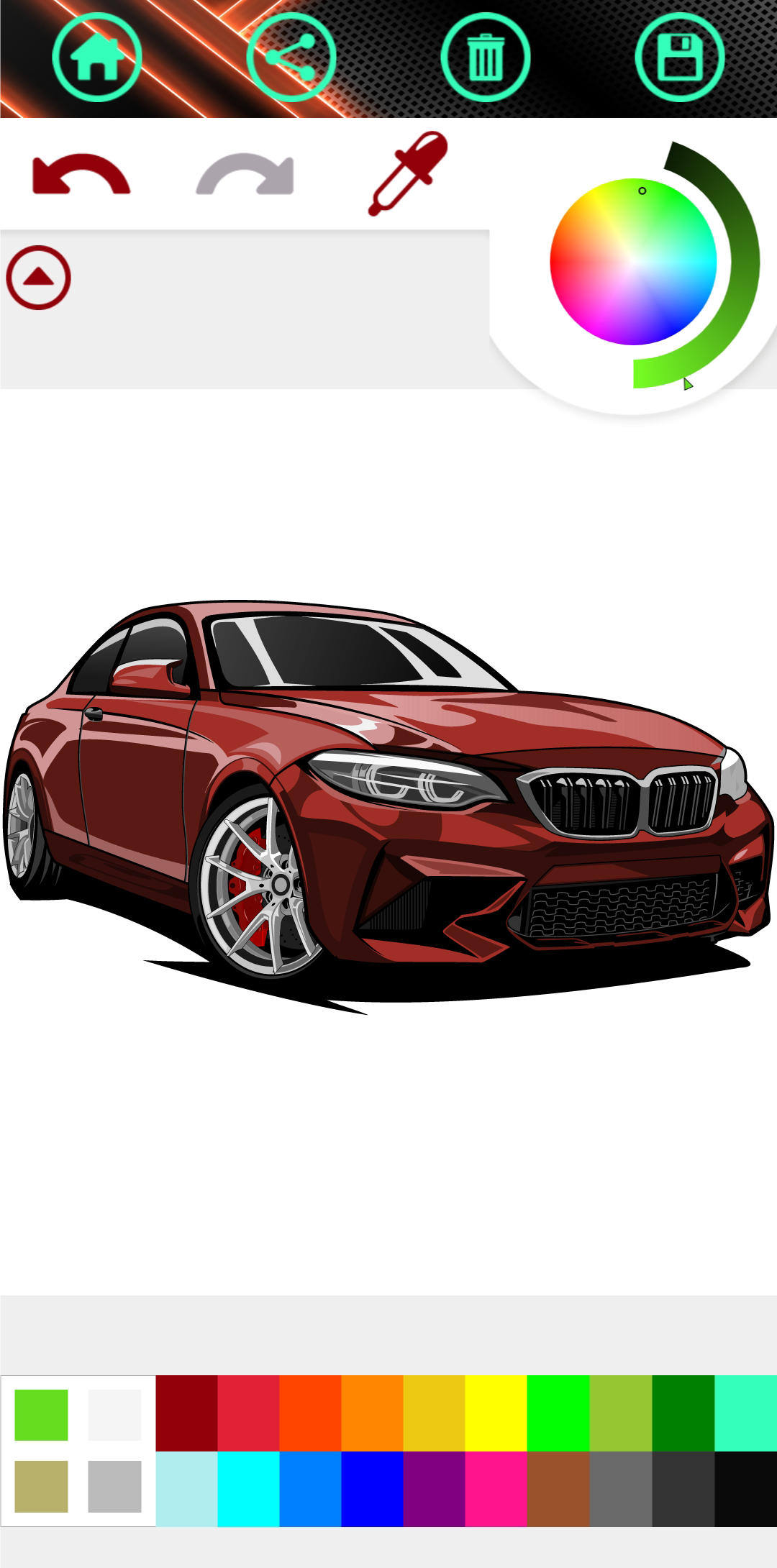 اسکرین شات 5 بازی Car Coloring Book - Car Paint