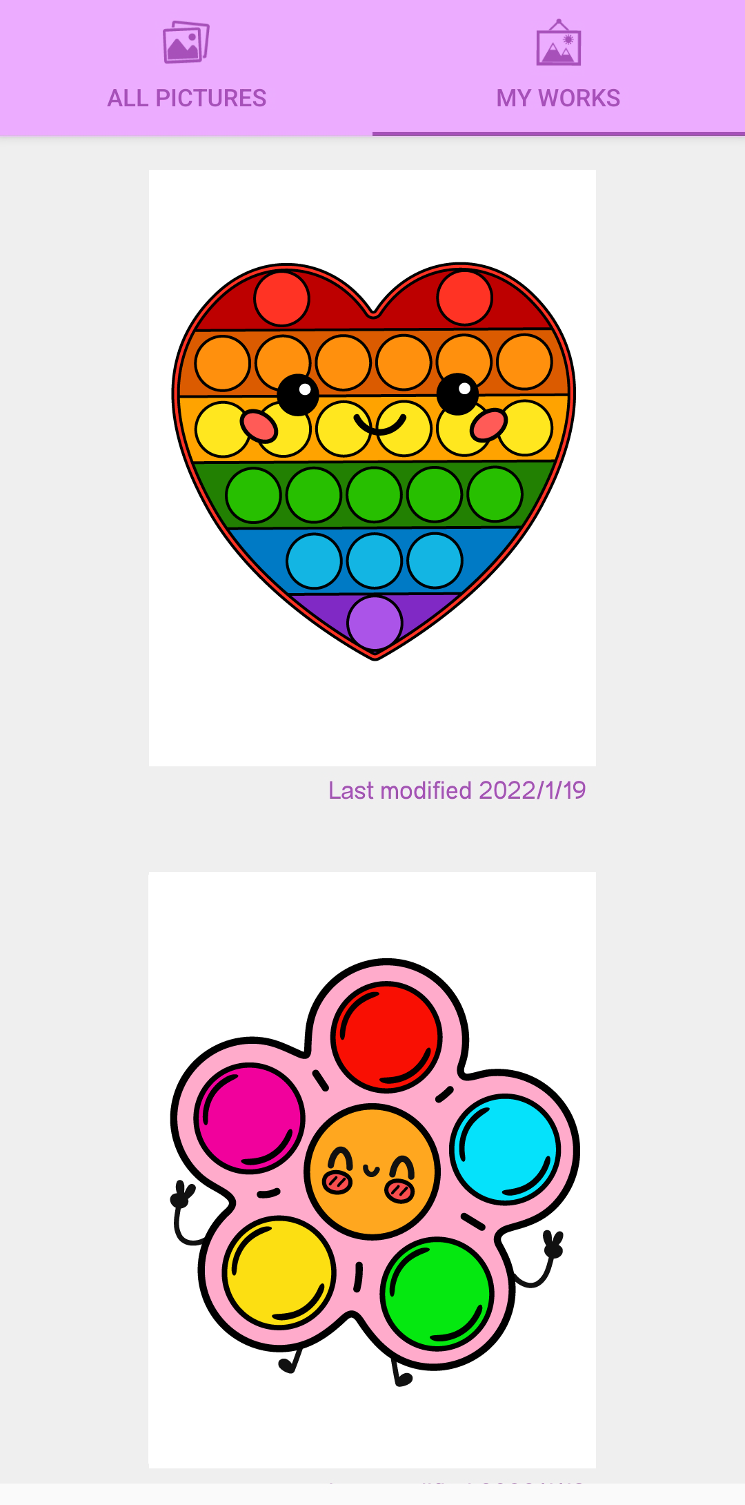 اسکرین شات 8 بازی Pop It Coloring Book Game