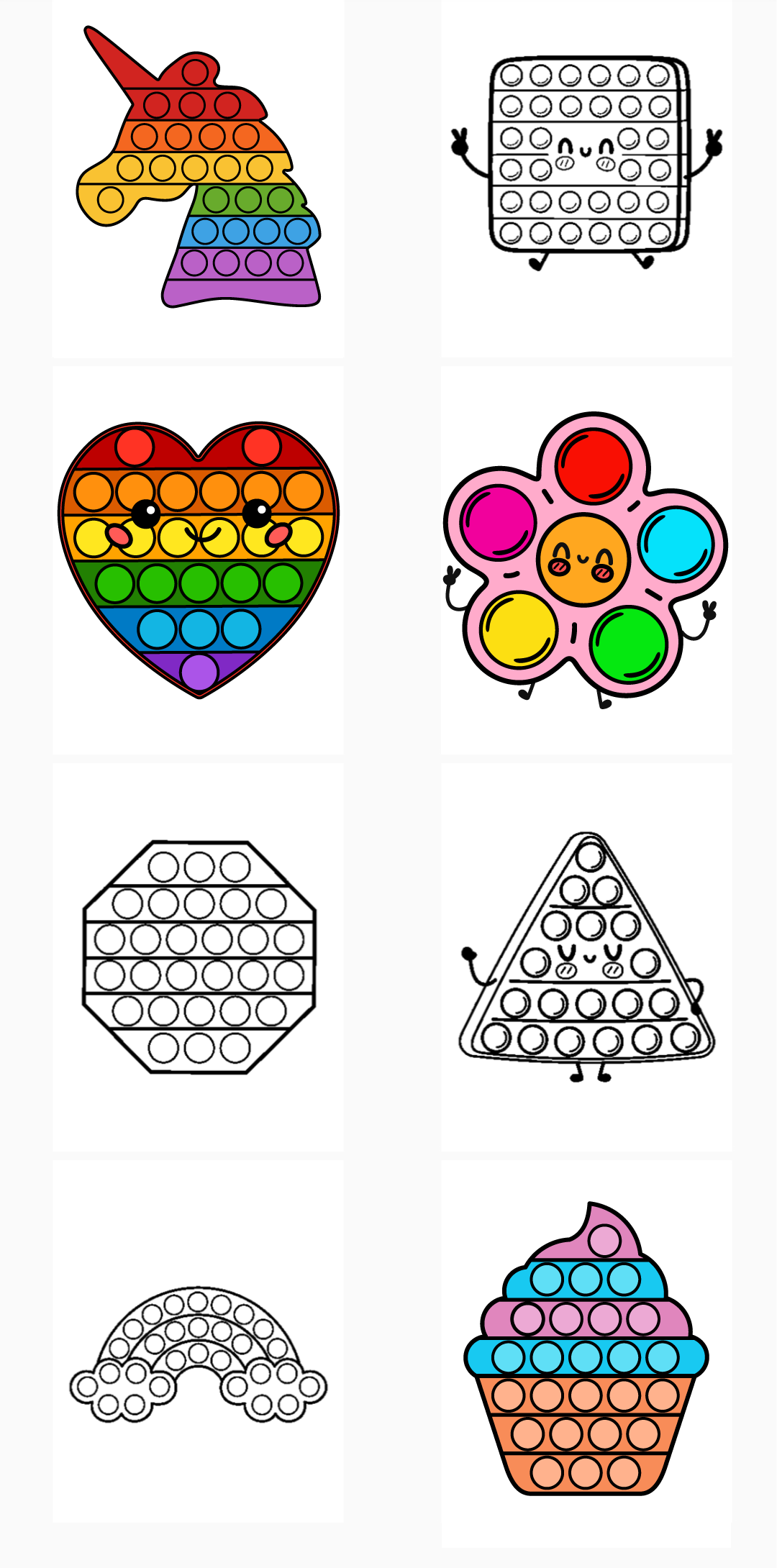 اسکرین شات 3 بازی Pop It Coloring Book Game