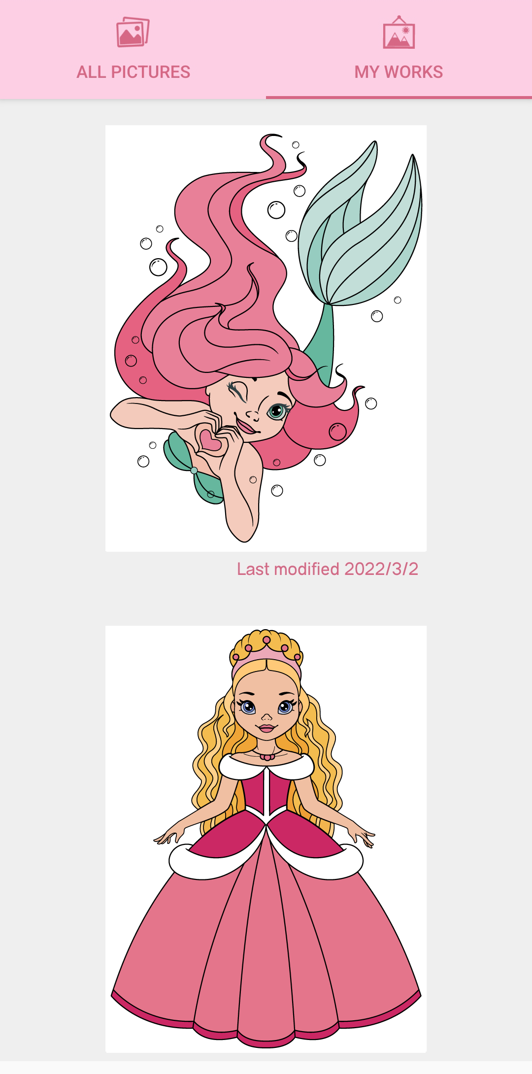 اسکرین شات 8 بازی Princess Coloring Book Game