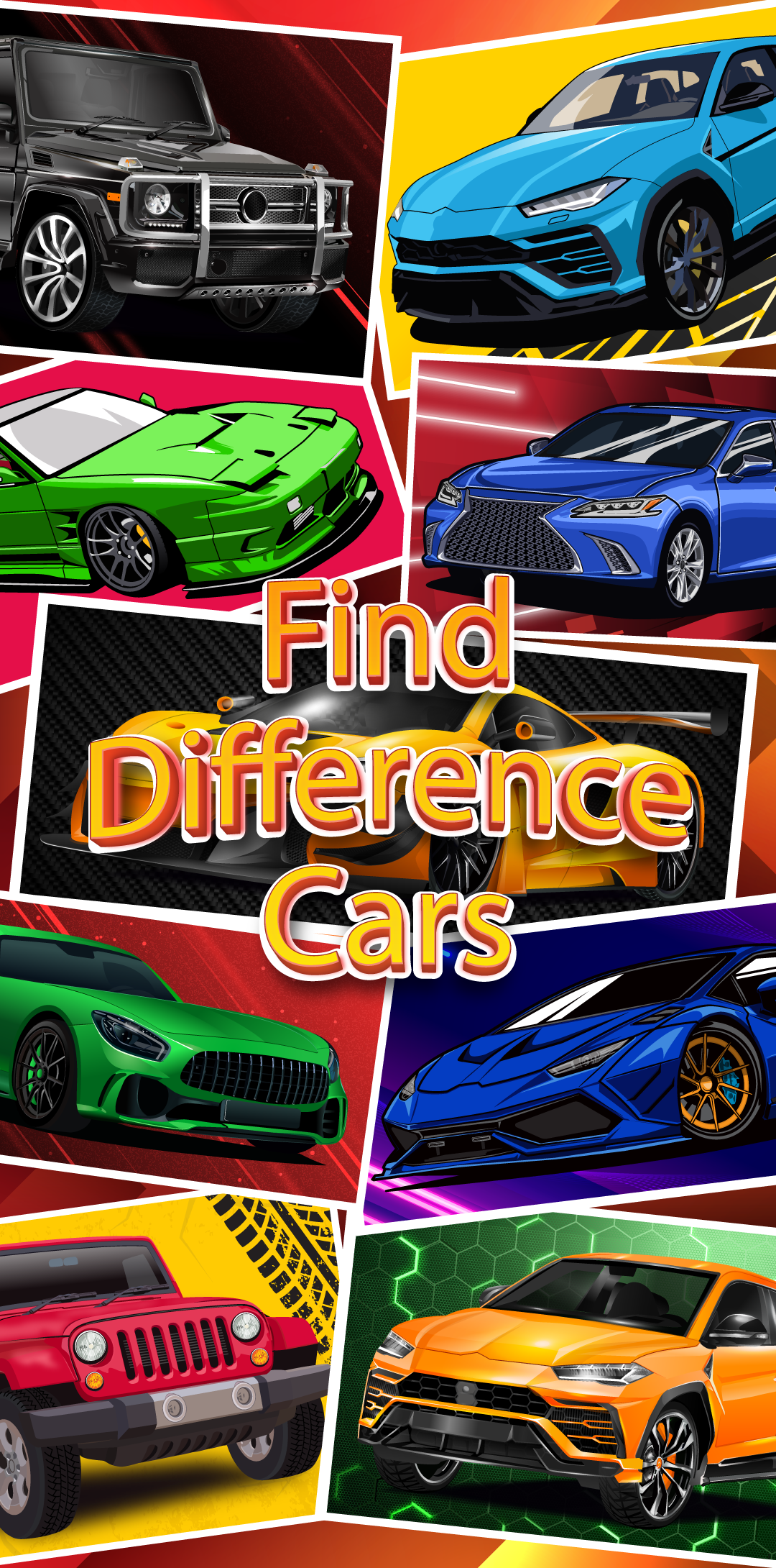 اسکرین شات 1 بازی Find the Difference Car Games