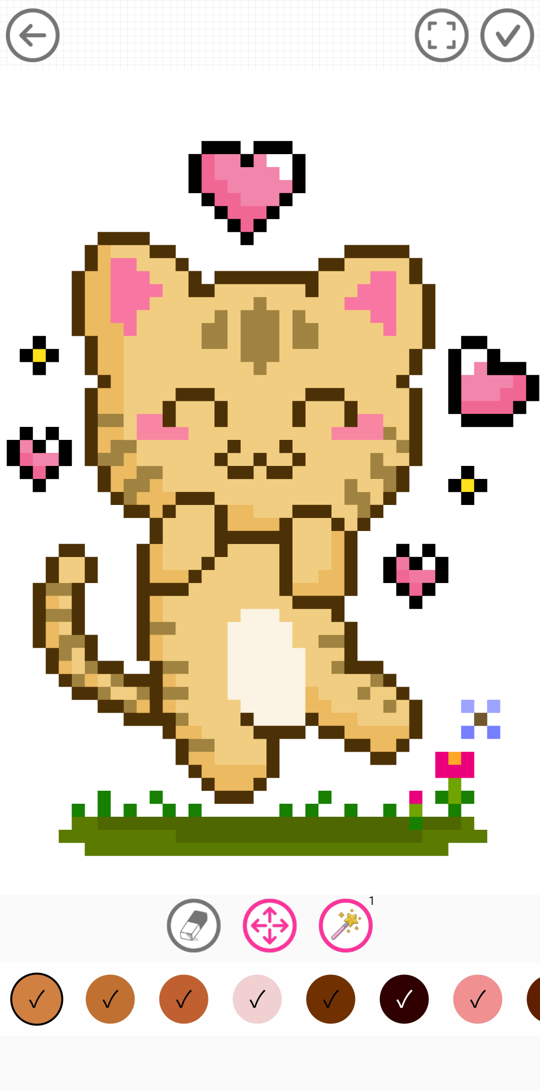 اسکرین شات 6 برنامه Kawaii Color by Number Pixel