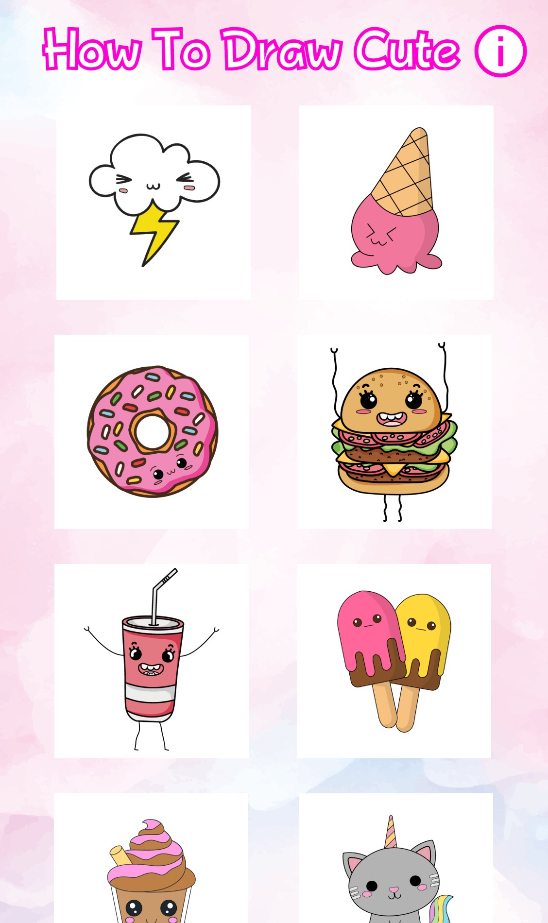 اسکرین شات 1 برنامه How To Draw Cute