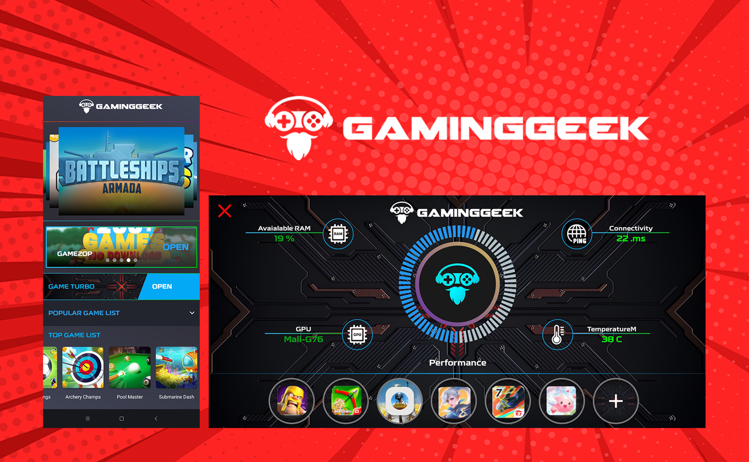 اسکرین شات 1 برنامه Gaming Geek