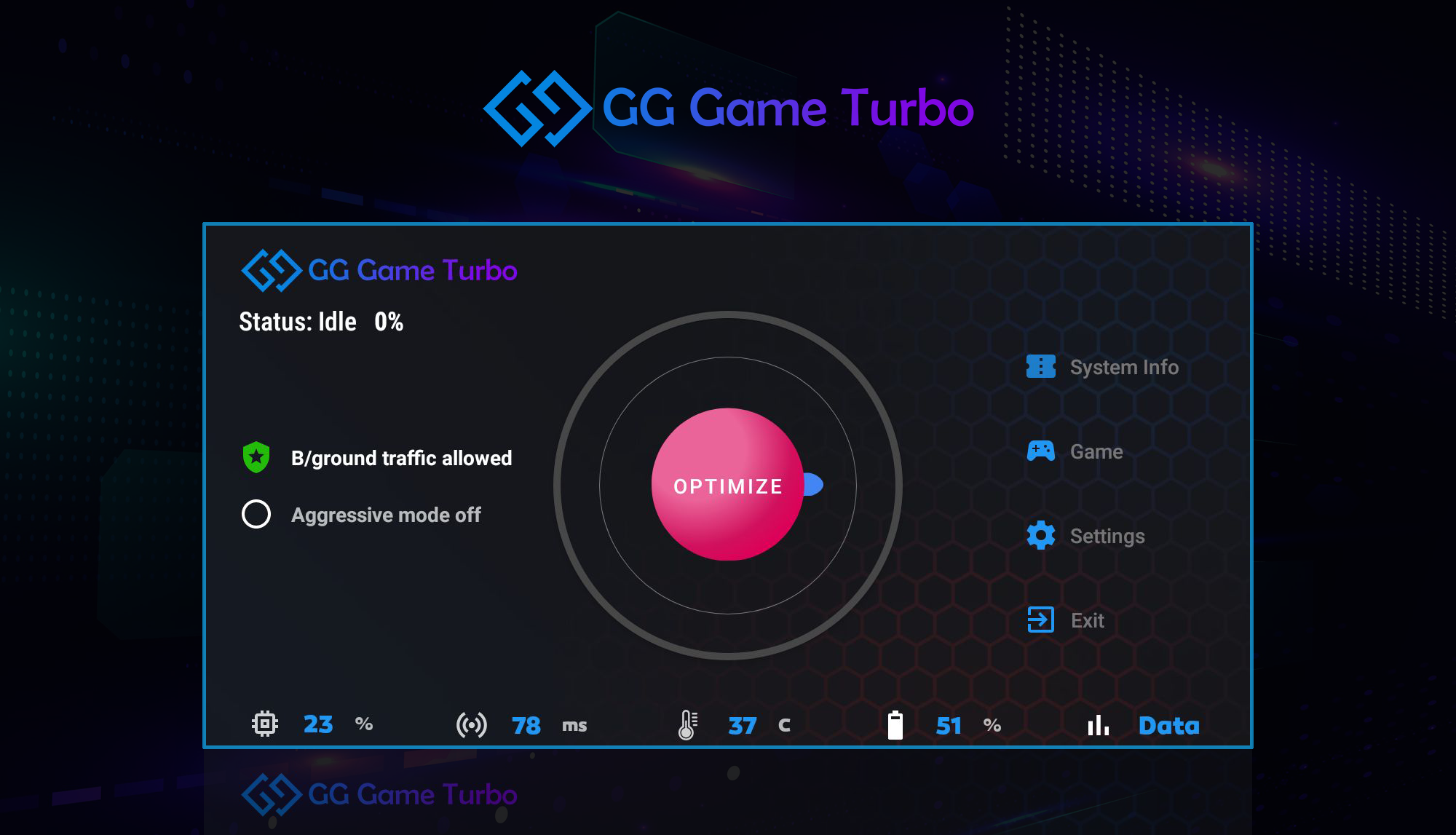 اسکرین شات 1 برنامه GG Game Turbo
