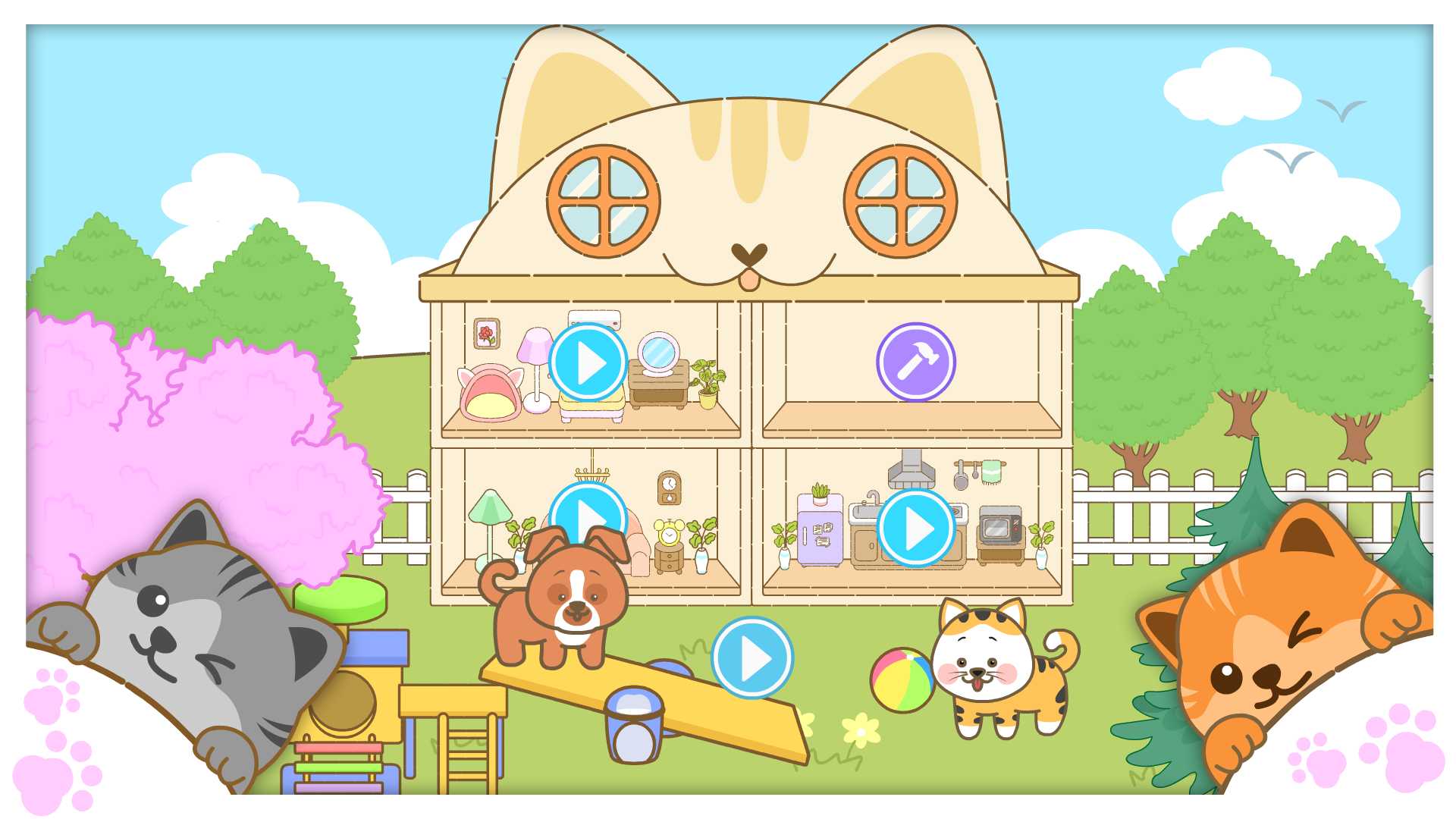 اسکرین شات 1 بازی My Pet Town Animal Home Decor