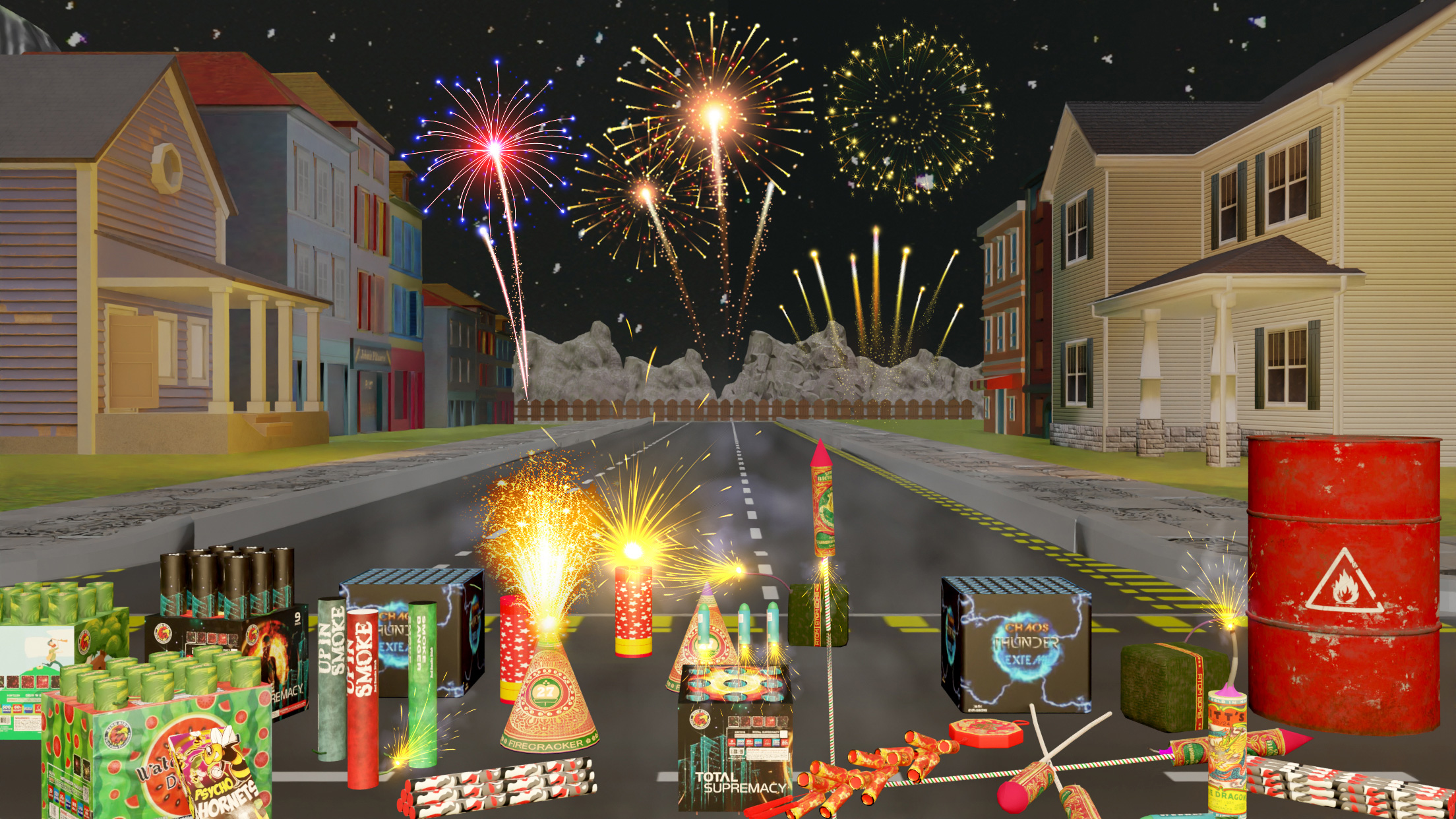 اسکرین شات 2 بازی Fireworks Simulator Games 2025