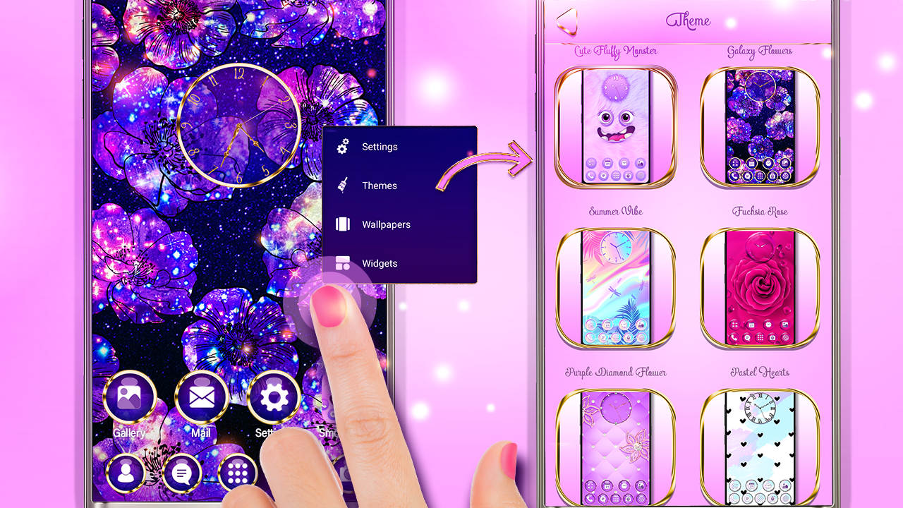 اسکرین شات 2 برنامه Smooth Launcher Themes