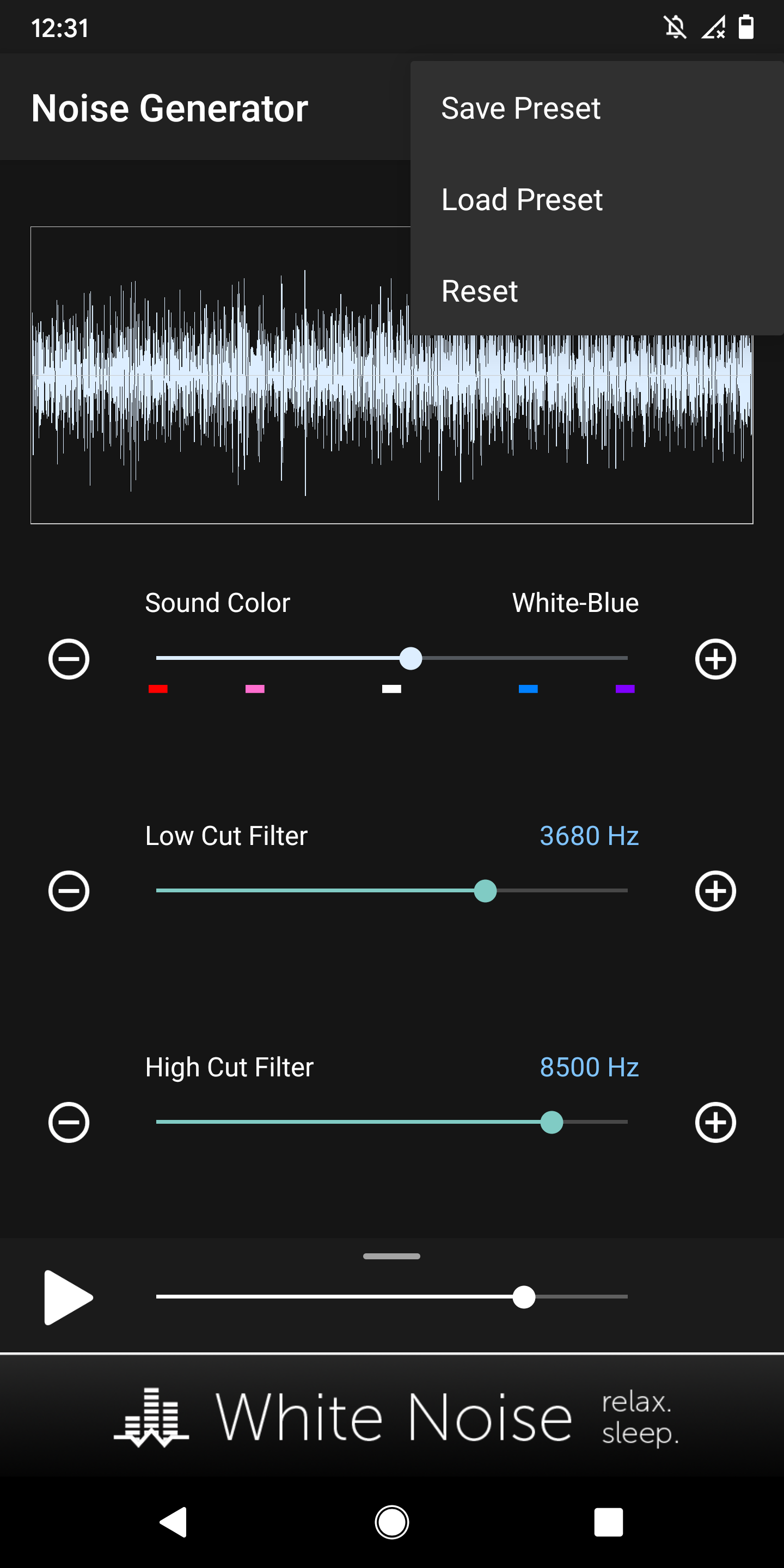 اسکرین شات 4 برنامه Noise Generator
