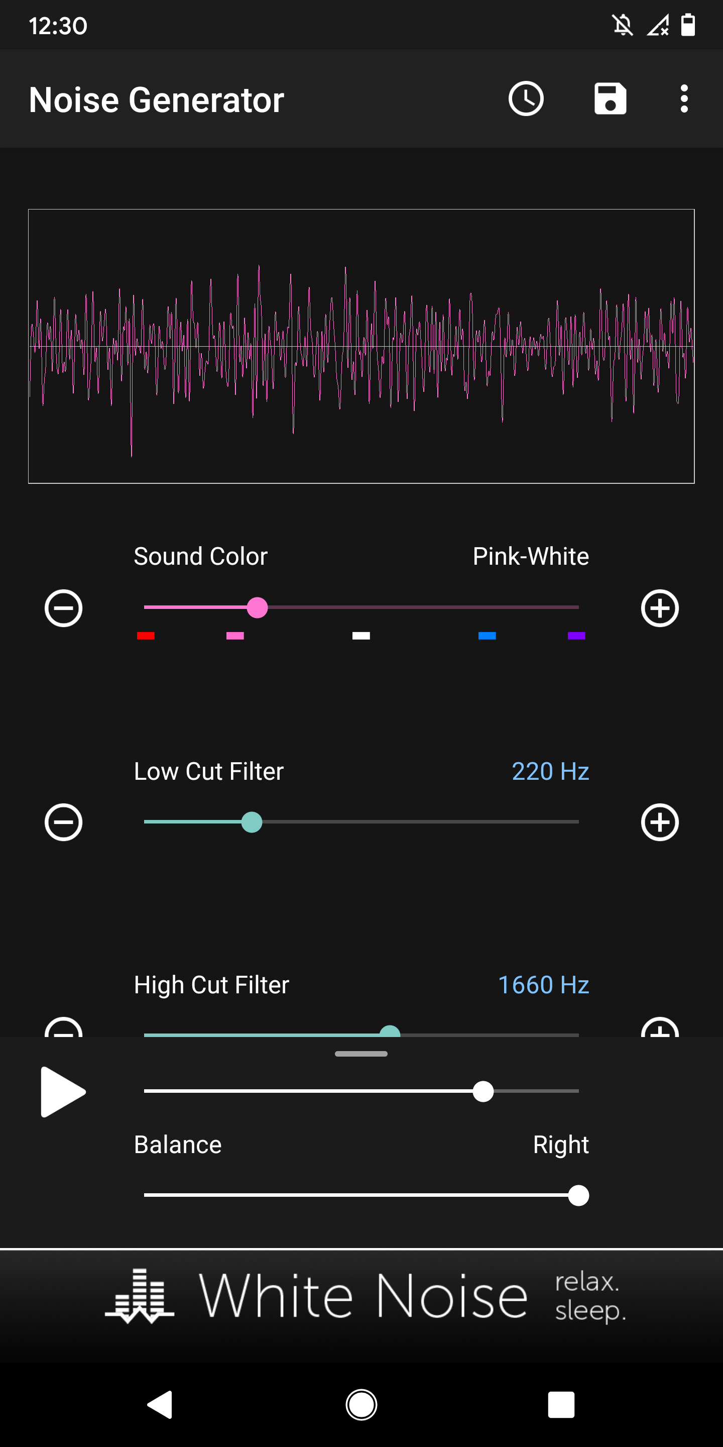 اسکرین شات 2 برنامه Noise Generator
