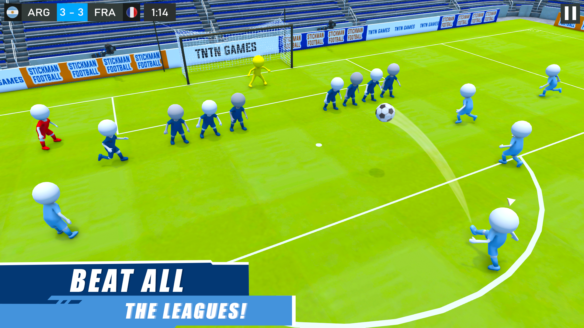 اسکرین شات 5 بازی Stickman Football Wala Game 3D